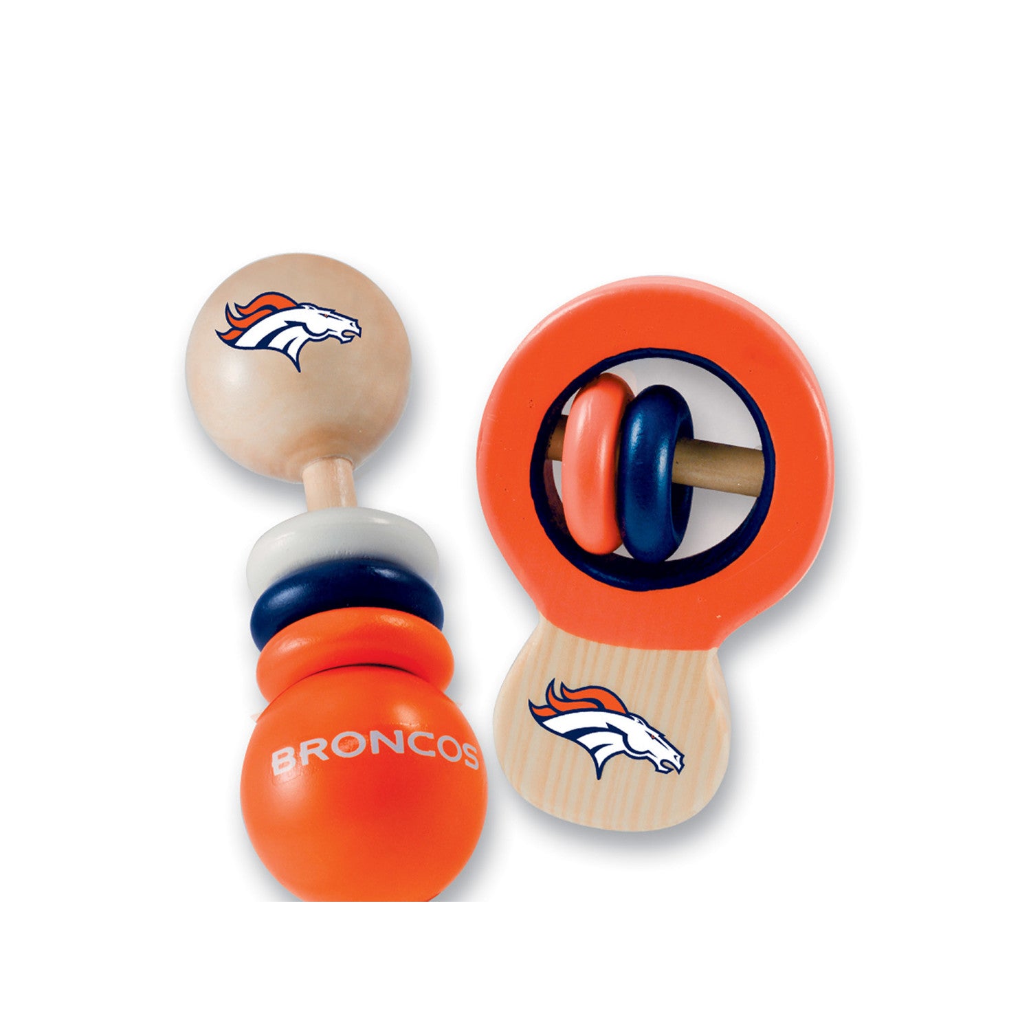 Denver Broncos - Baby Rattles 2-Pack