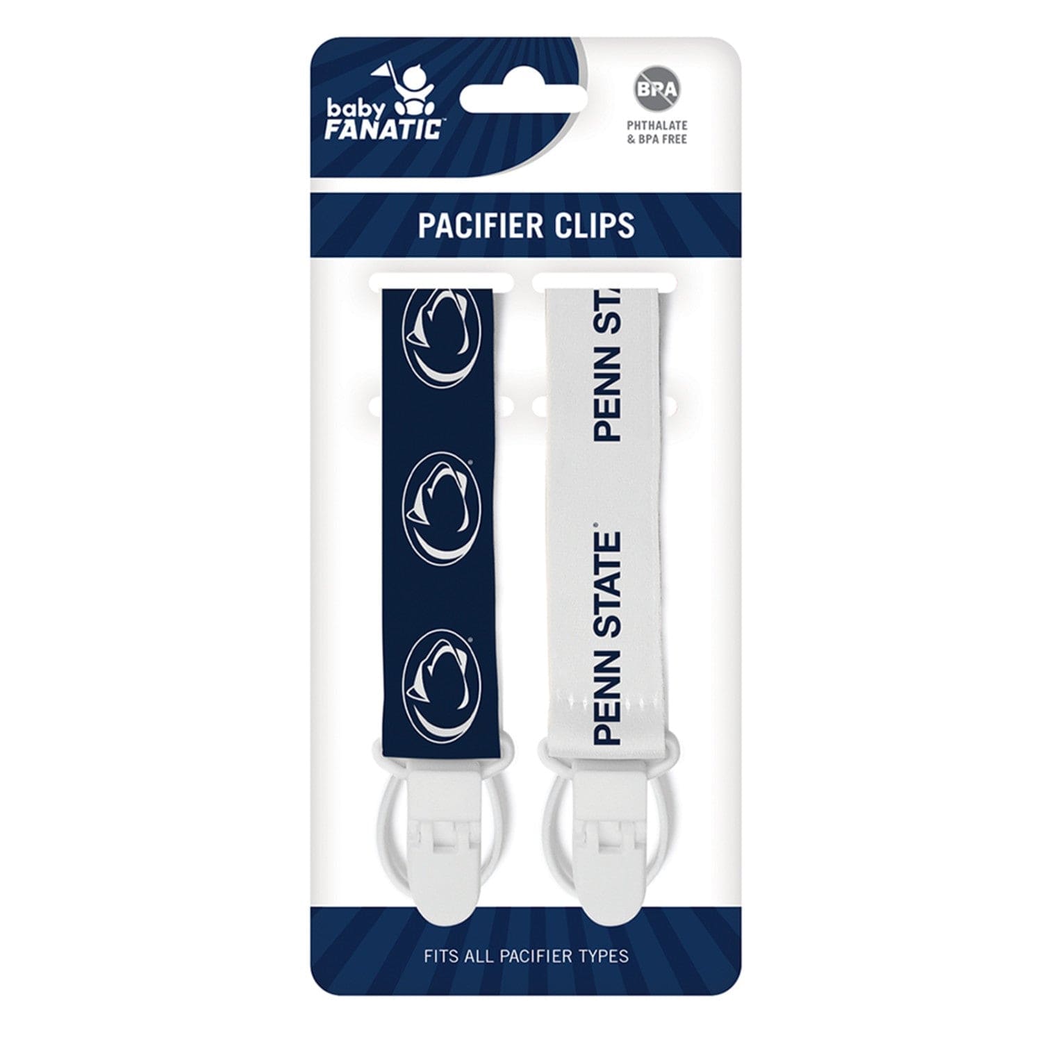 Penn State Nittany Lions NCAA Pacifier Clip 2-Pack