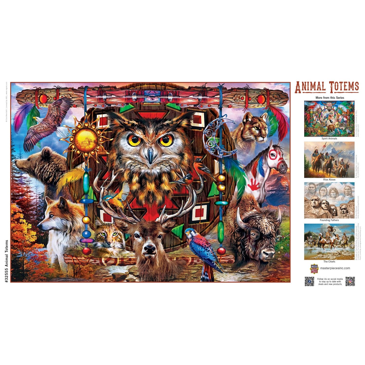 Tribal Spirit - Animal Totems 500 Piece Jigsaw Puzzle