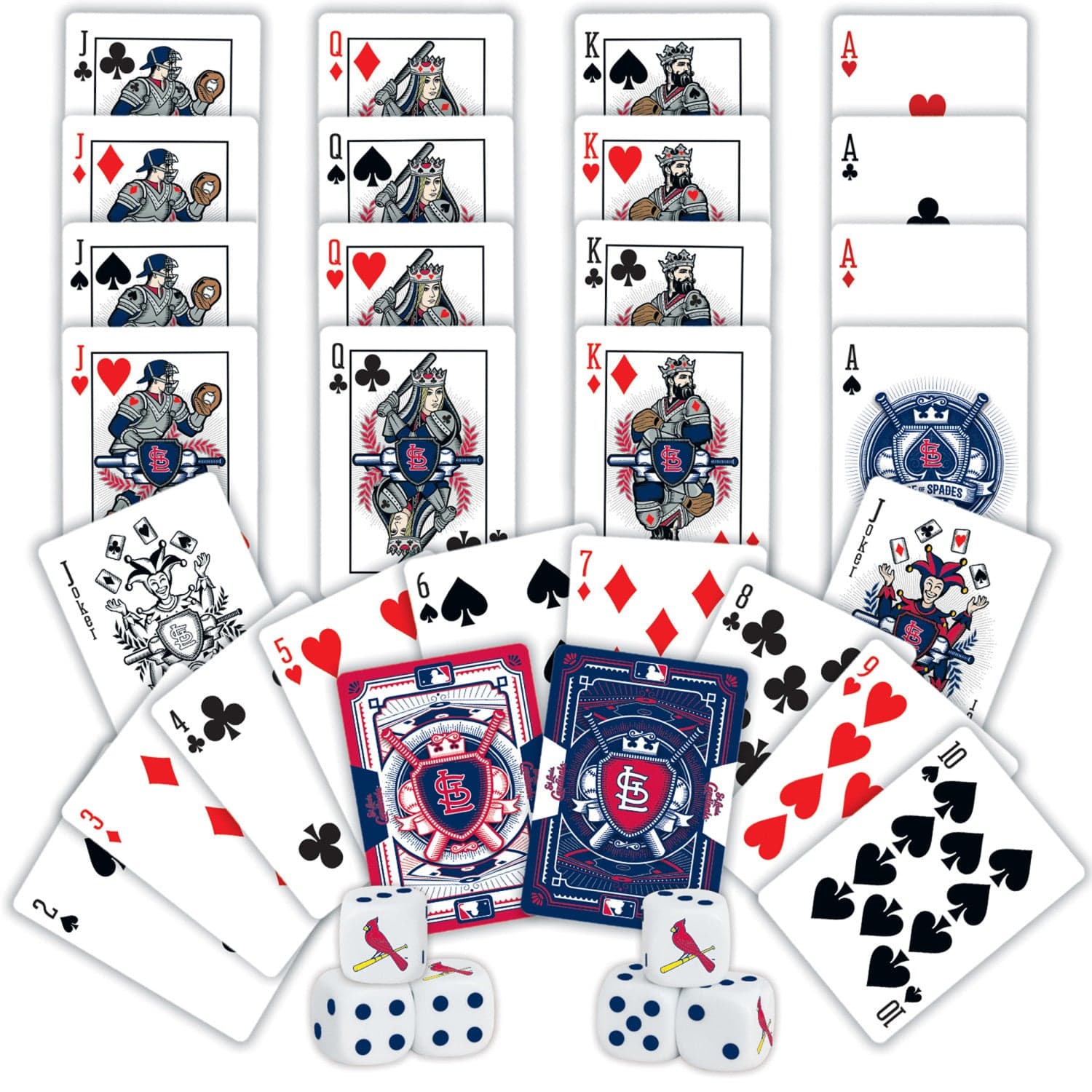 St. Louis Cardinals MLB 2-pack Playing Cards & Dice Set