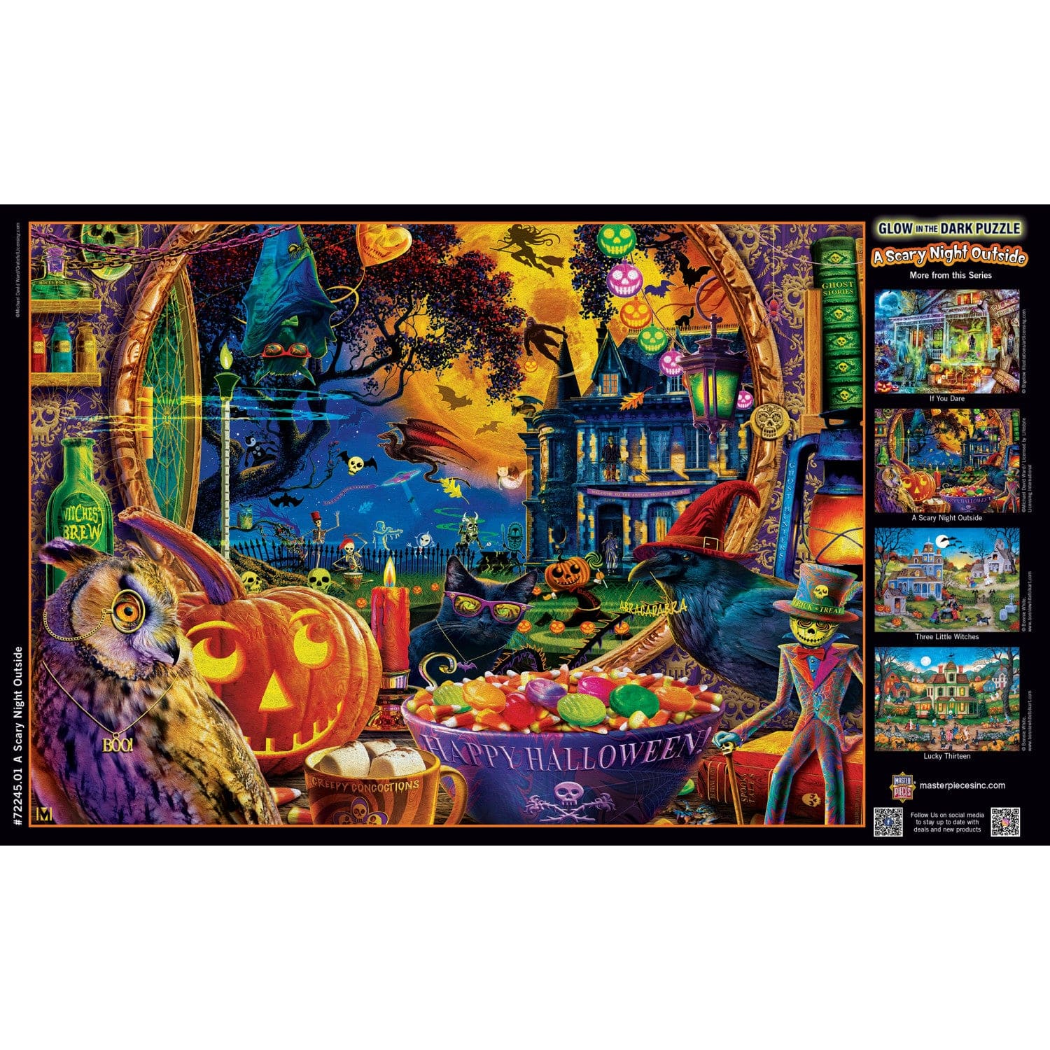 Glow in the Dark - A Scary Night Outside 1000 Piece Jigsaw Puzzle