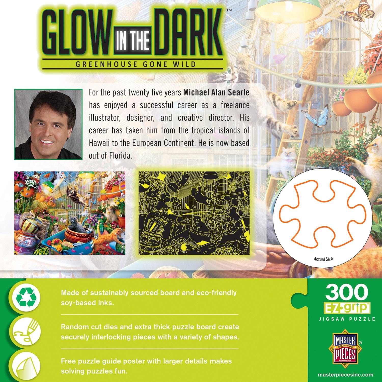 Glow in the Dark - Greenhouse Gone Wild 300 Piece EZ Grip Jigsaw Puzzle