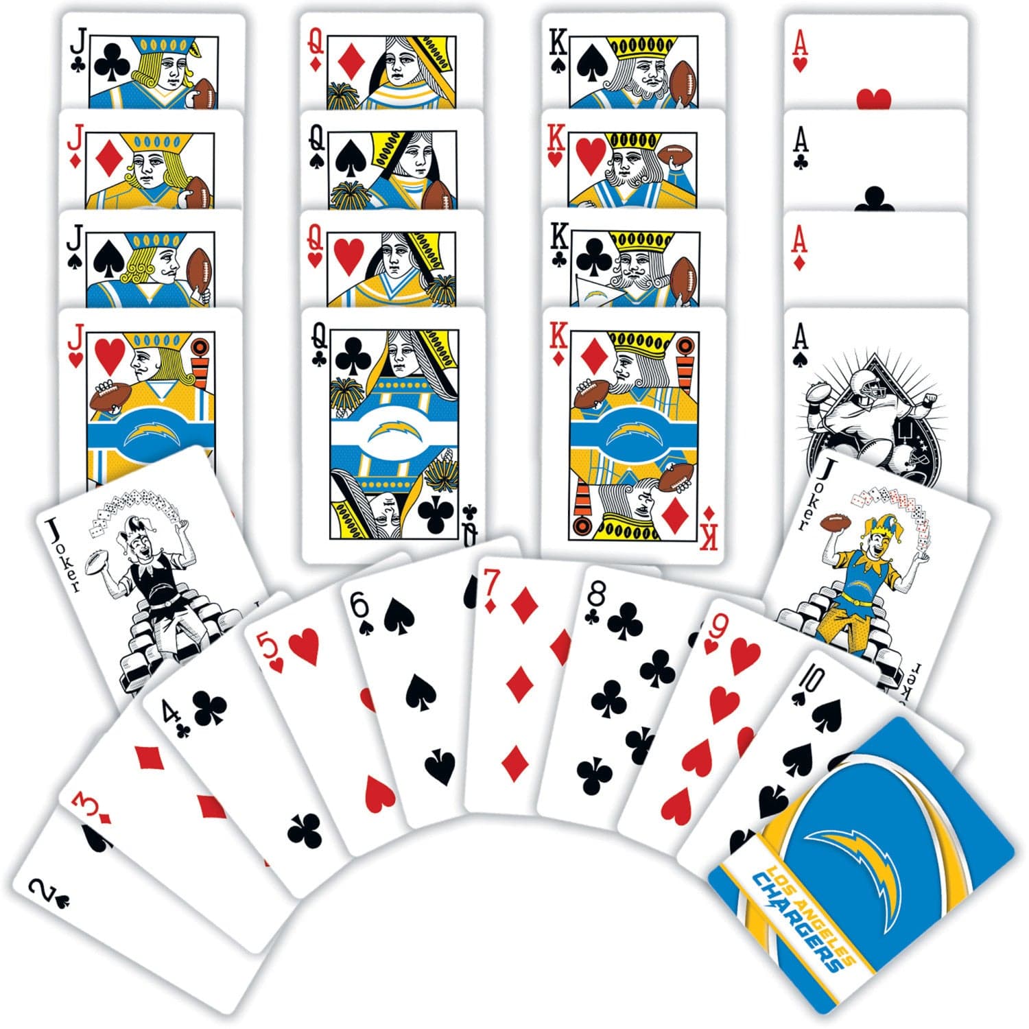 Los Angeles Chargers NFL Playing Cards