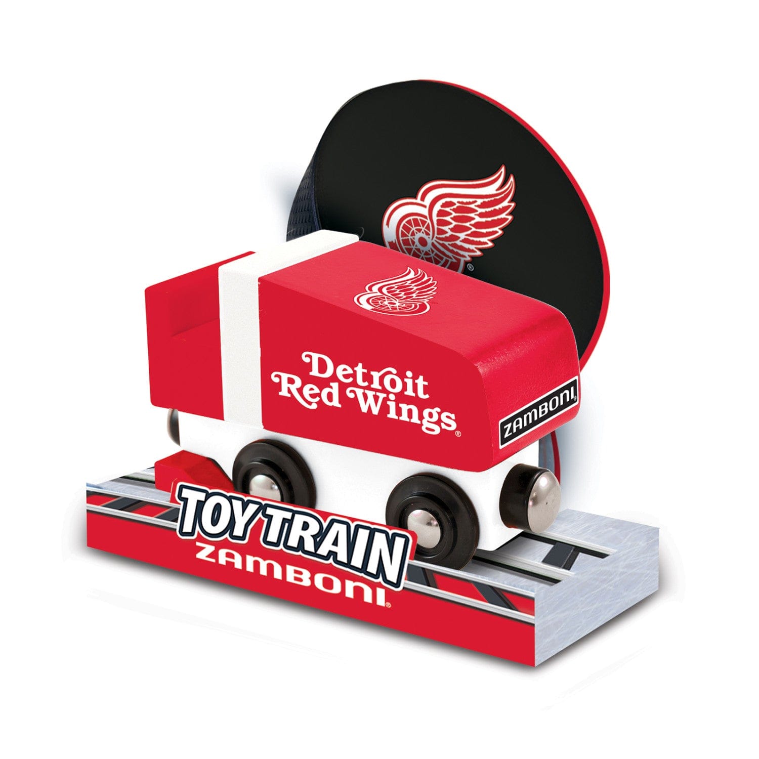 Detroit Red Wings NHL Wood Train Zamboni