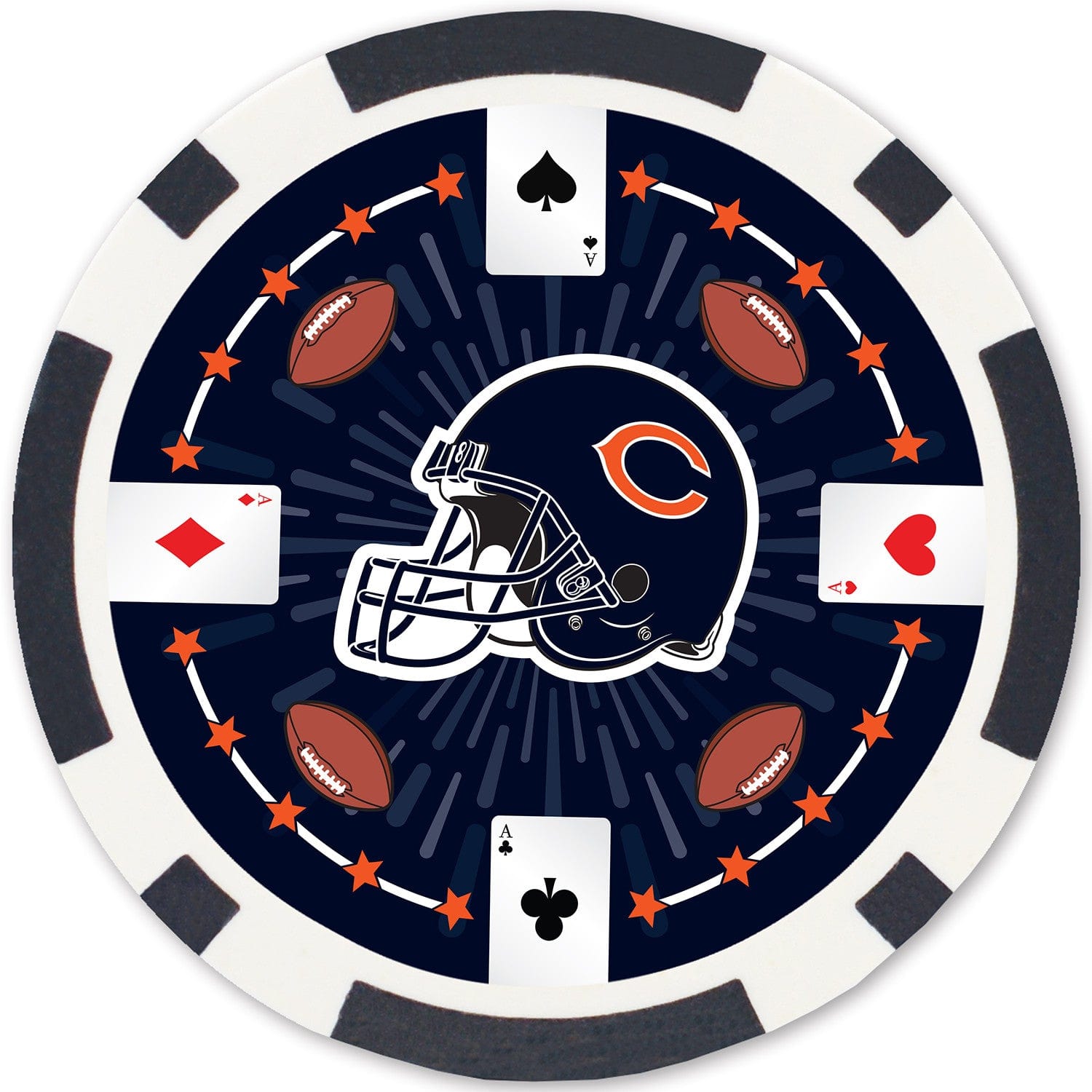 Chicago Bears 100 Piece Poker Chips