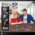 NFL Teams Drip Art Helmet Shaped 500pc Puzzle