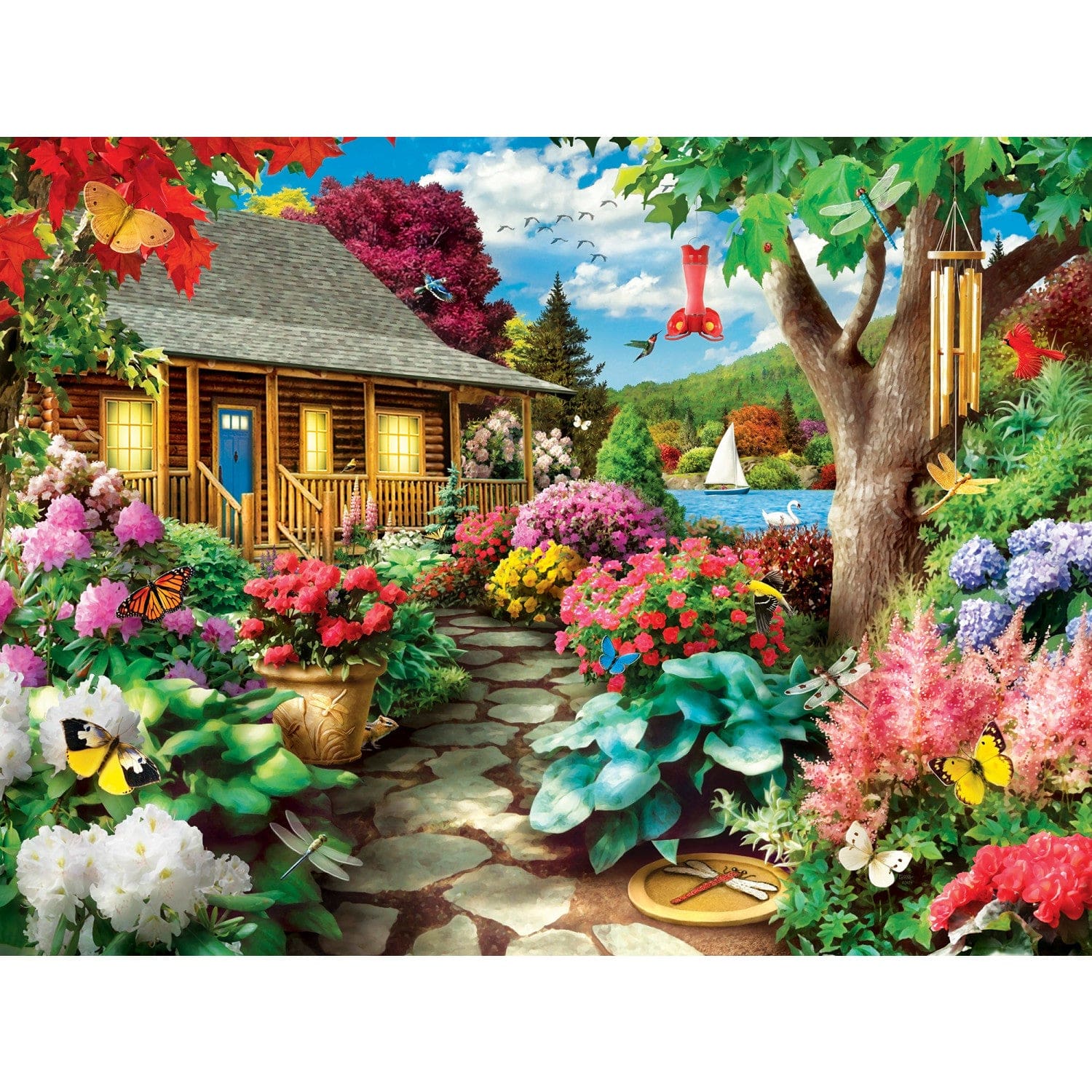 Memory Lane - Hummingbird in Bloom 300 Piece EZ Grip Puzzle