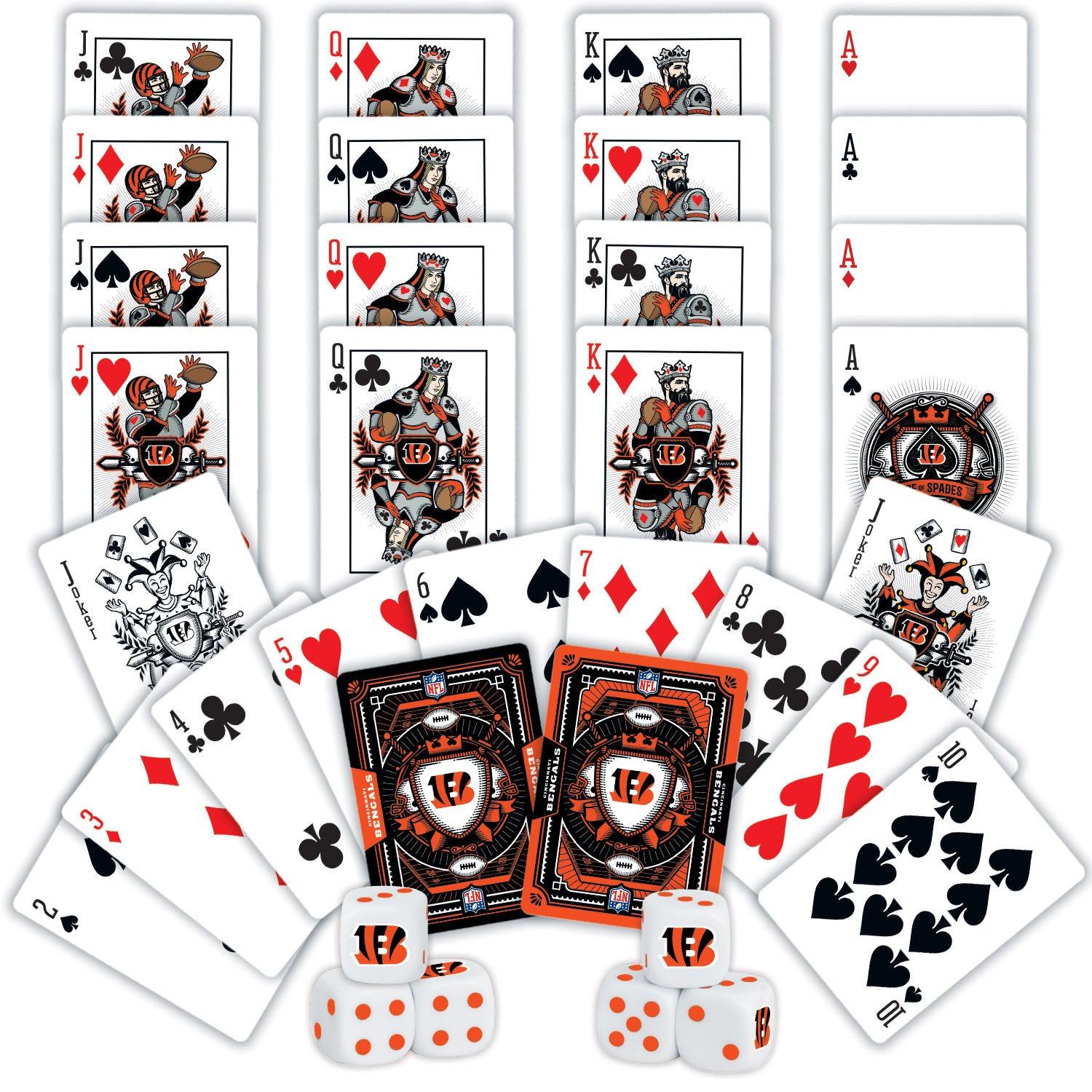 Cincinnati Bengals NFL 2-pack Playing Cards & Dice Set