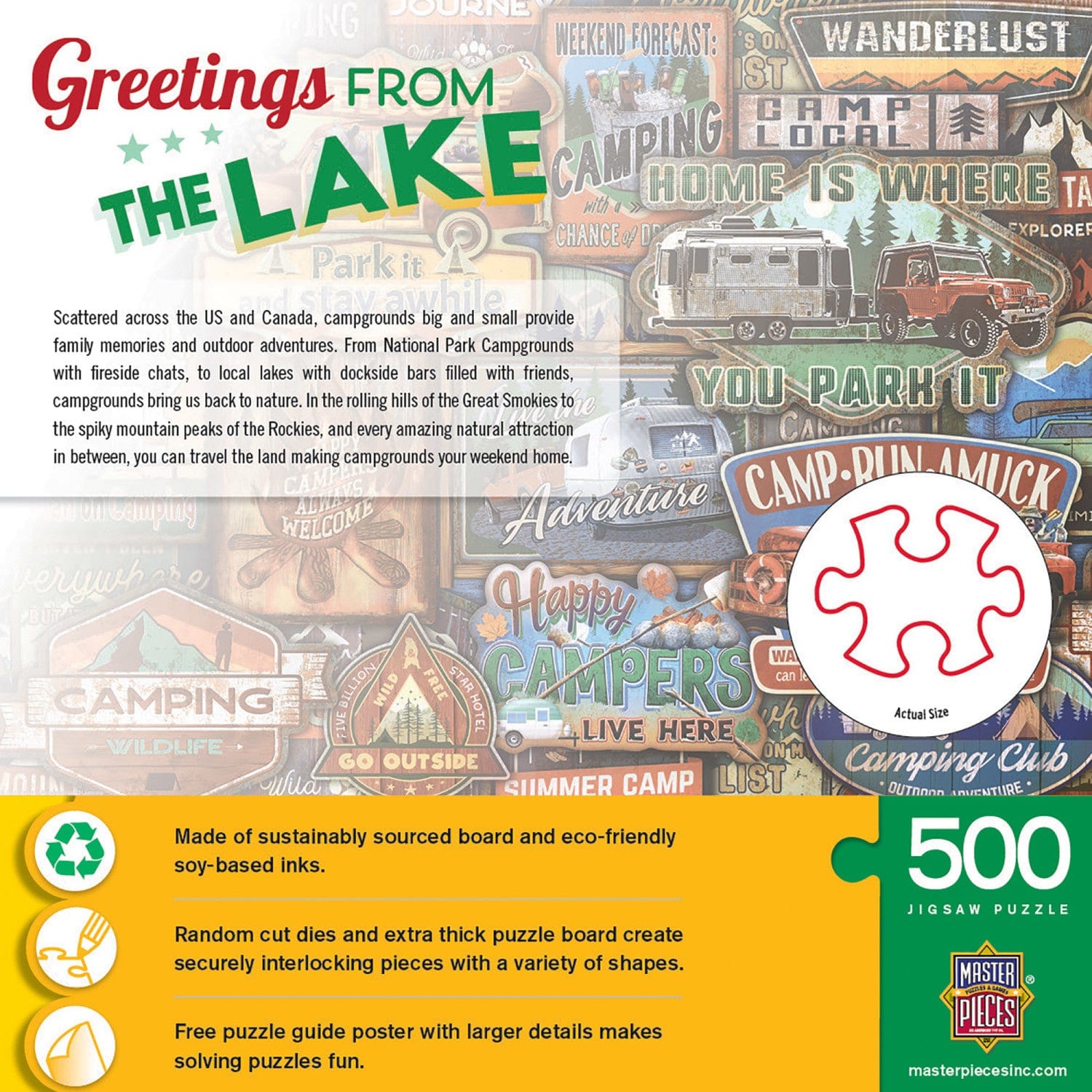 Greetings From The Lake - 500 Piece Jigsaw Puzzle