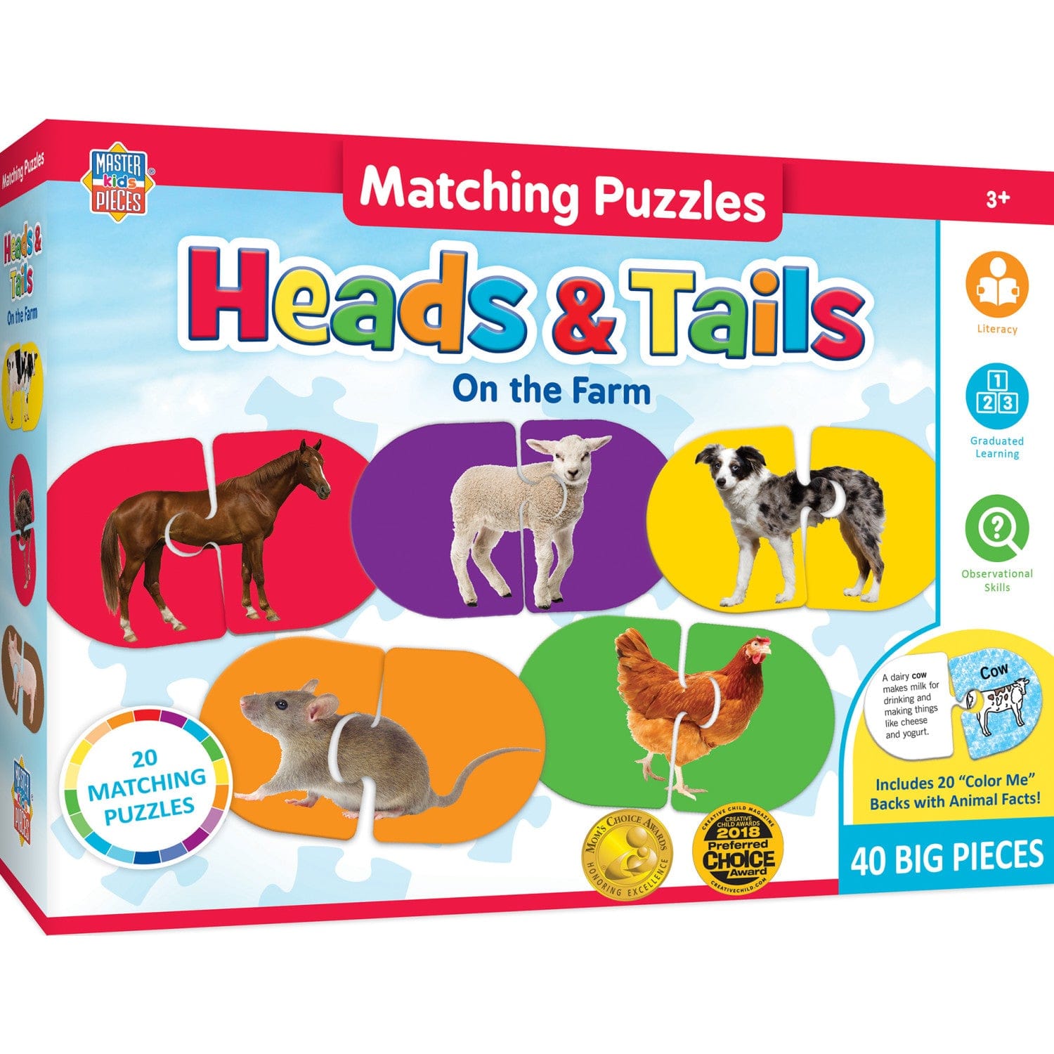 Heads & Tails On the Farm Matching Jigsaw Puzzles