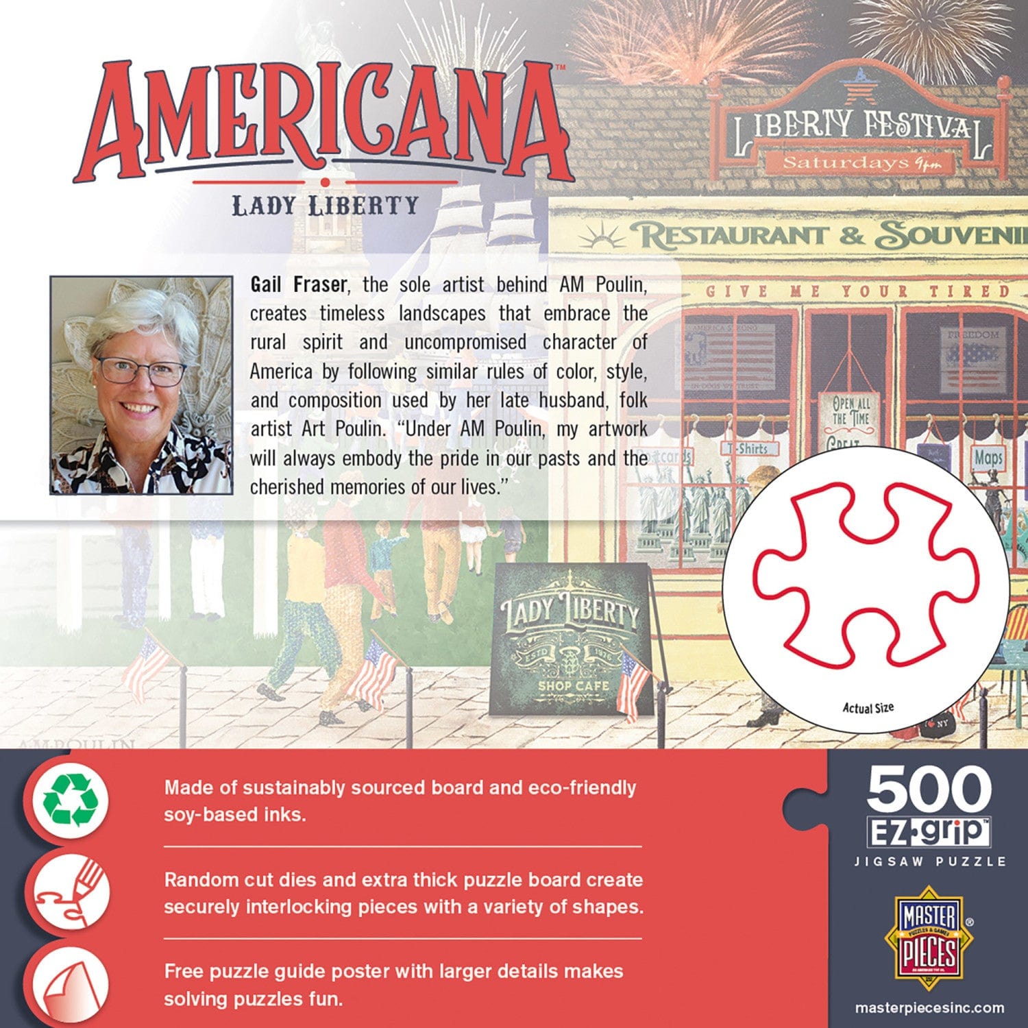 Americana - Lady Liberty 500 Piece EZ Grip Jigsaw Puzzle