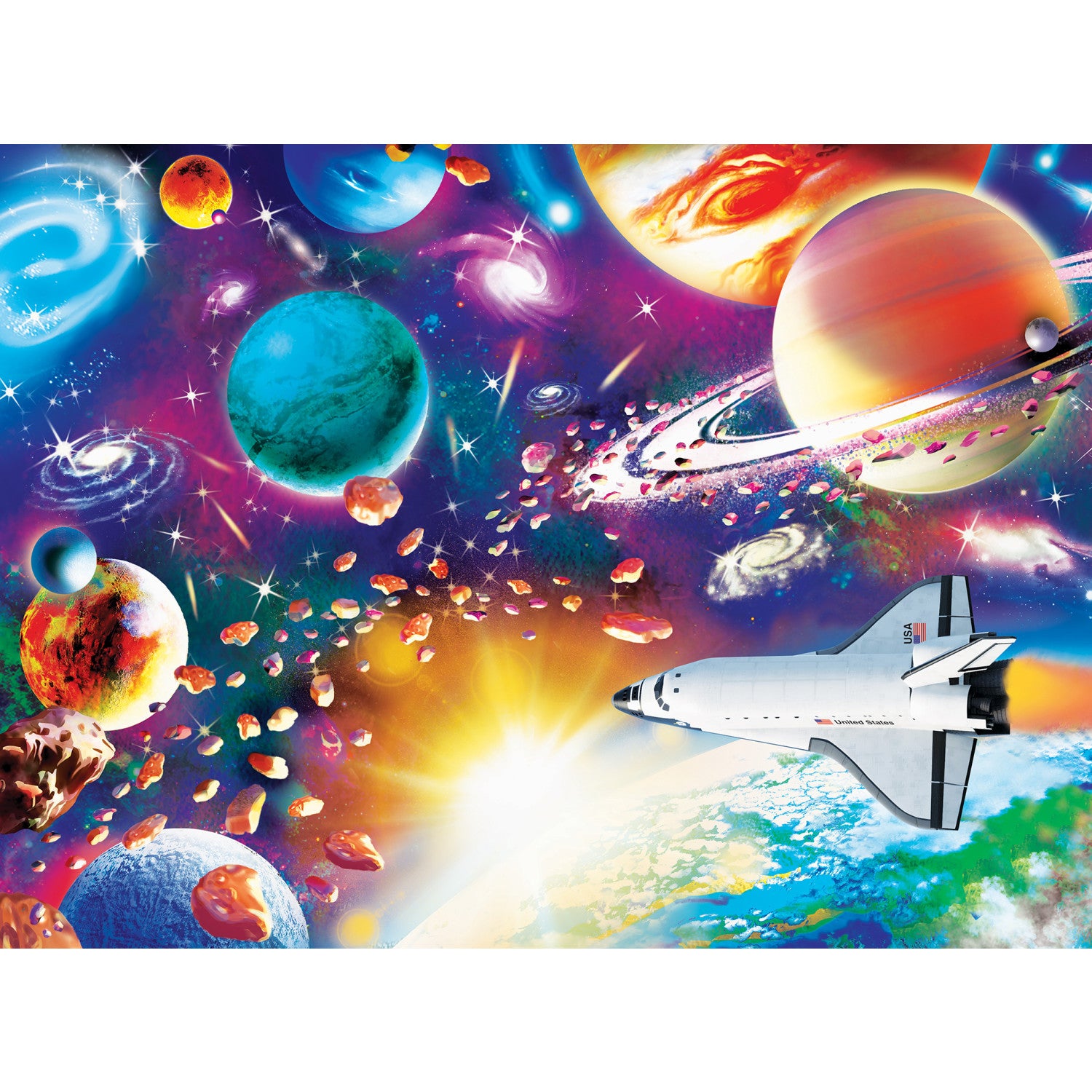 Sunrise in Space 100 Piece Puzzle