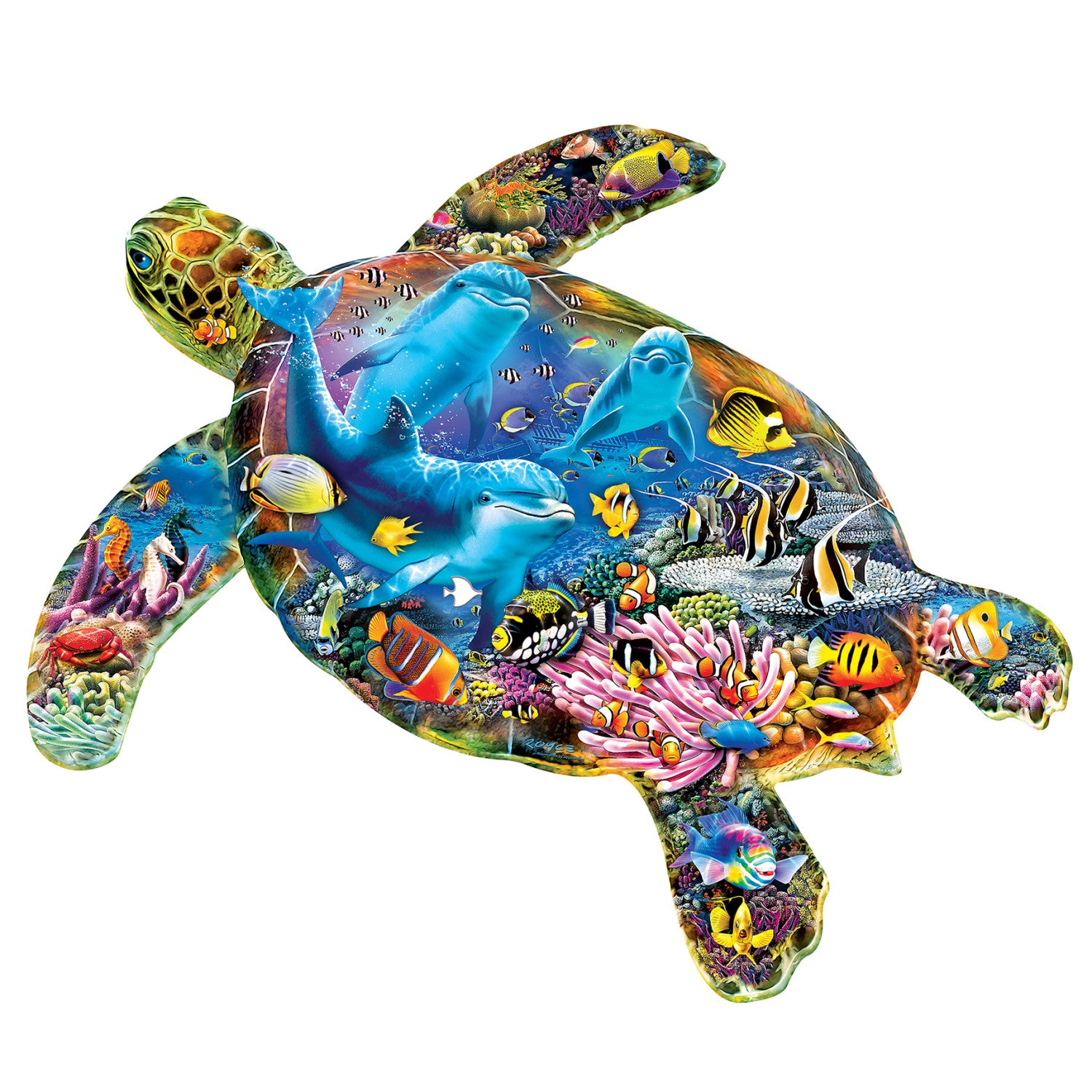 MasterPieces | Contours - Turtle Sailing 1000 Piece Shaped Puzzle ...