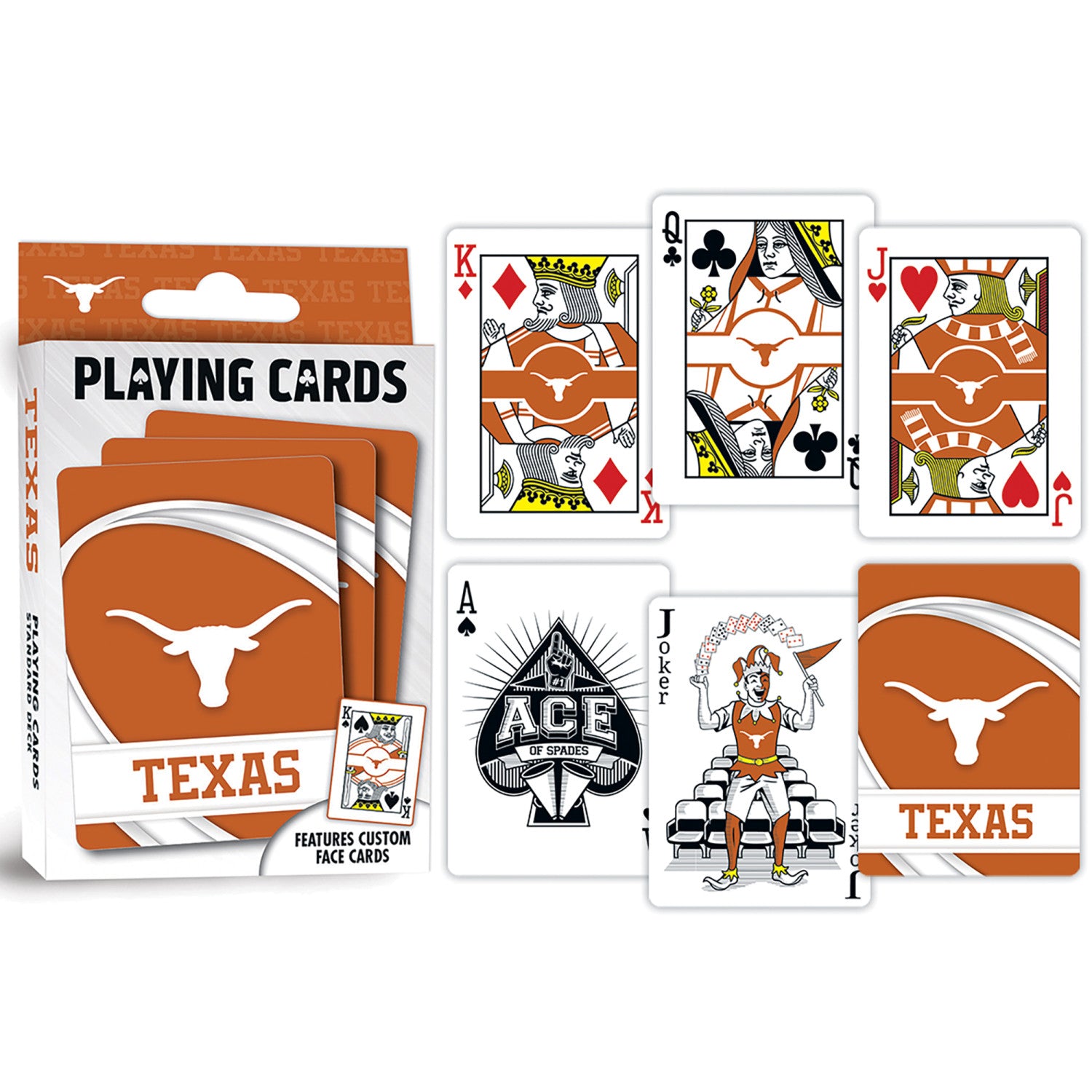 Texas Longhorns Playing Cards - 54 Card Deck