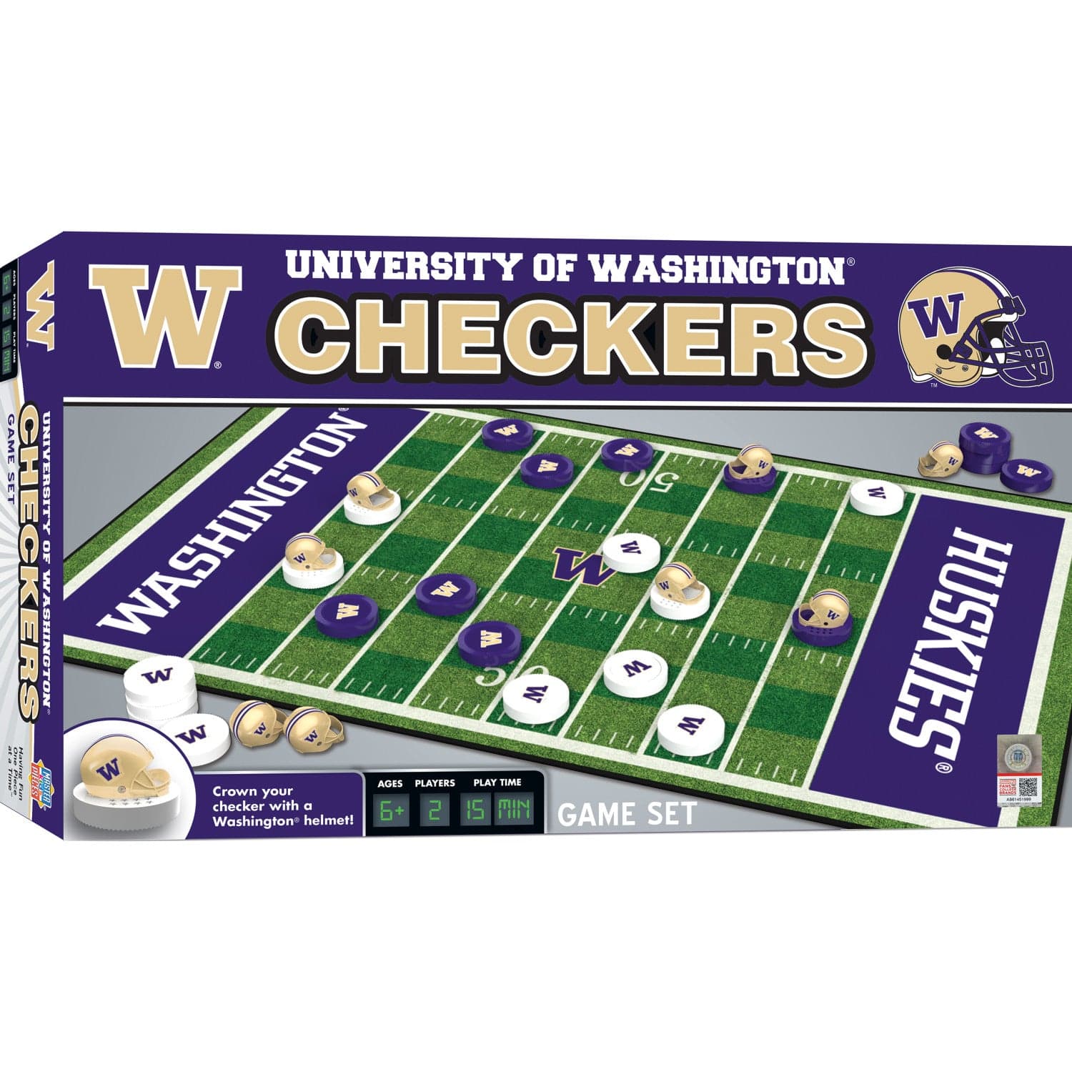 Washington Huskies Checkers Board Game