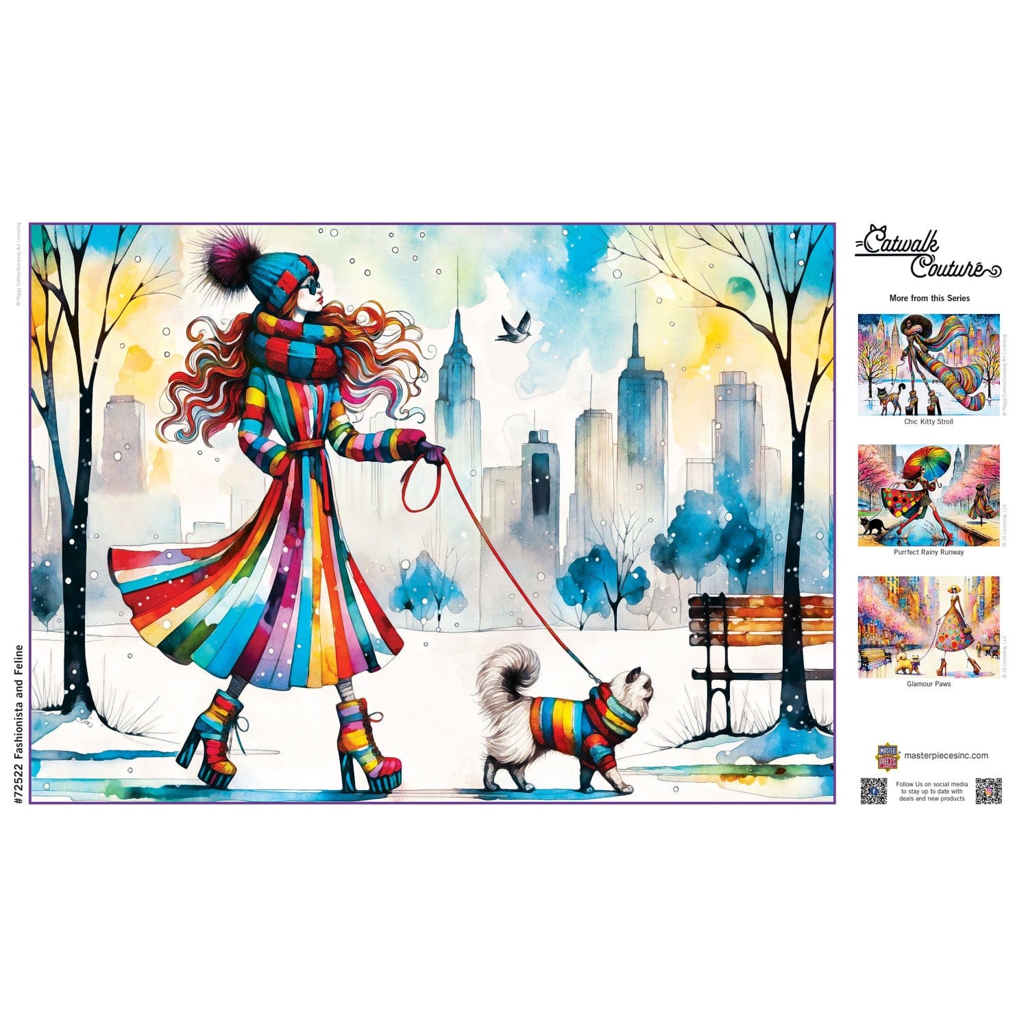 Catwalk Couture - Fashionista and Feline 1000 Piece Jigsaw Puzzle