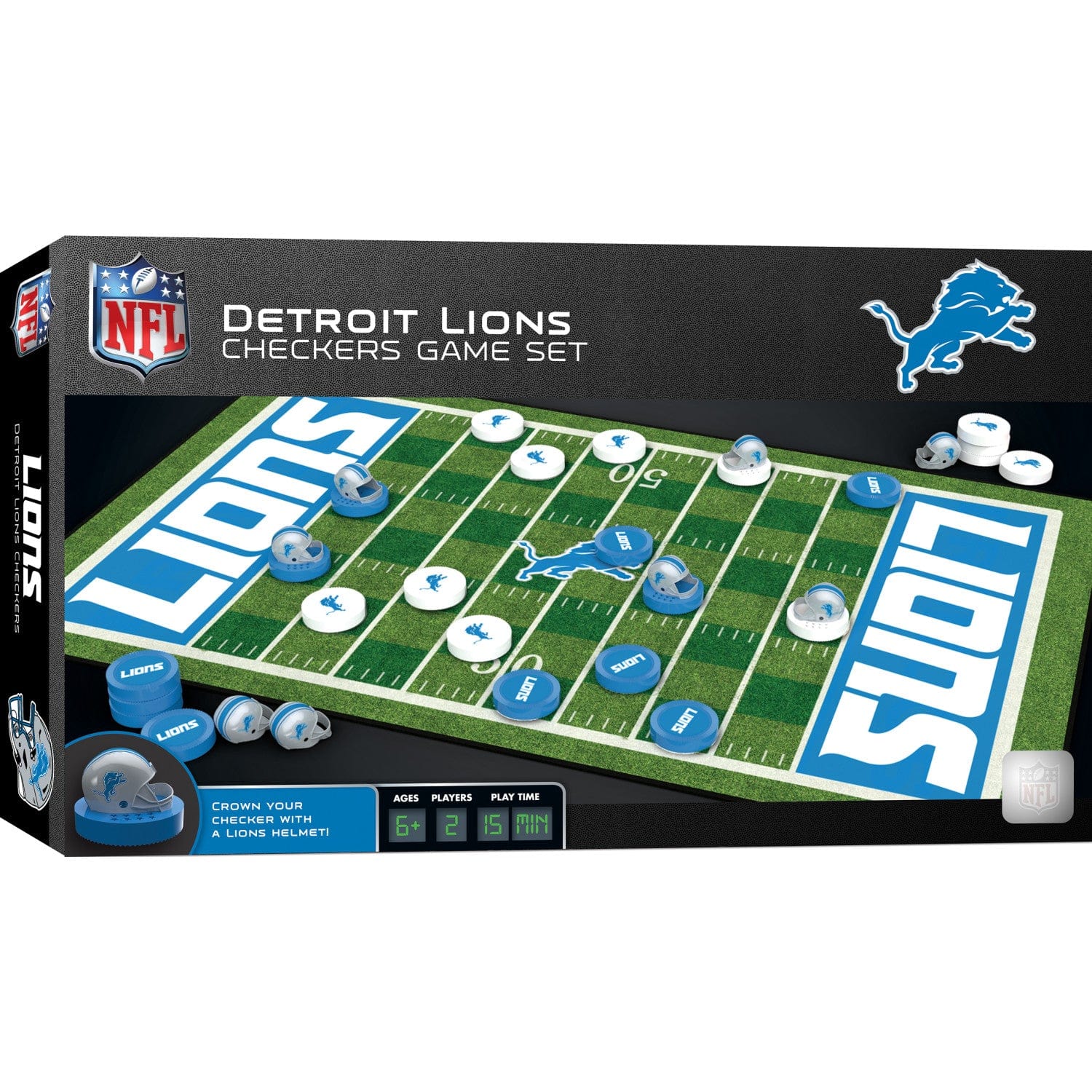 Detroit Lions Checkers Board Game