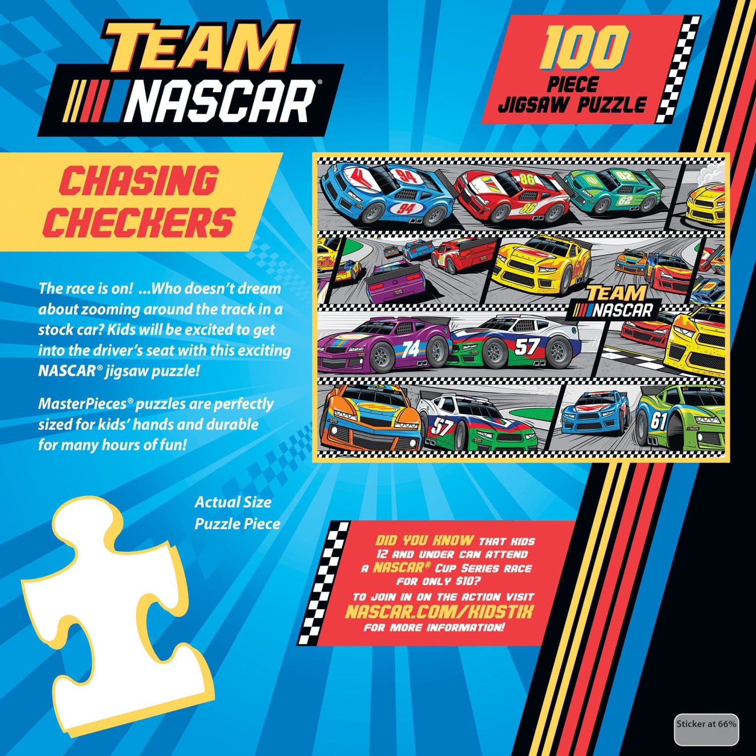 NASCAR - Chasing Checkers 100 Piece Puzzle