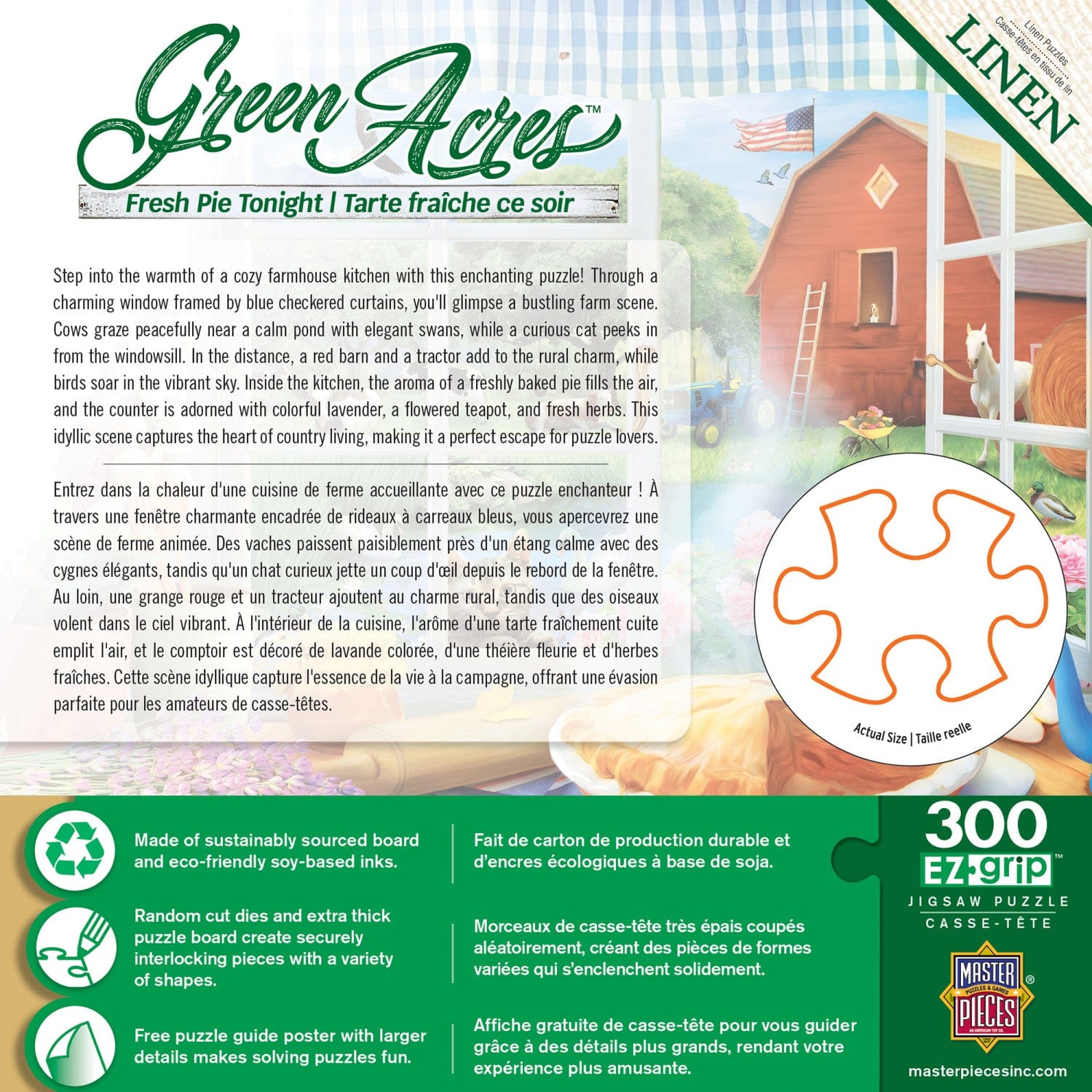 Green Acres - Fresh Pie Tonight 300 Piece EZ Grip Jigsaw Puzzle