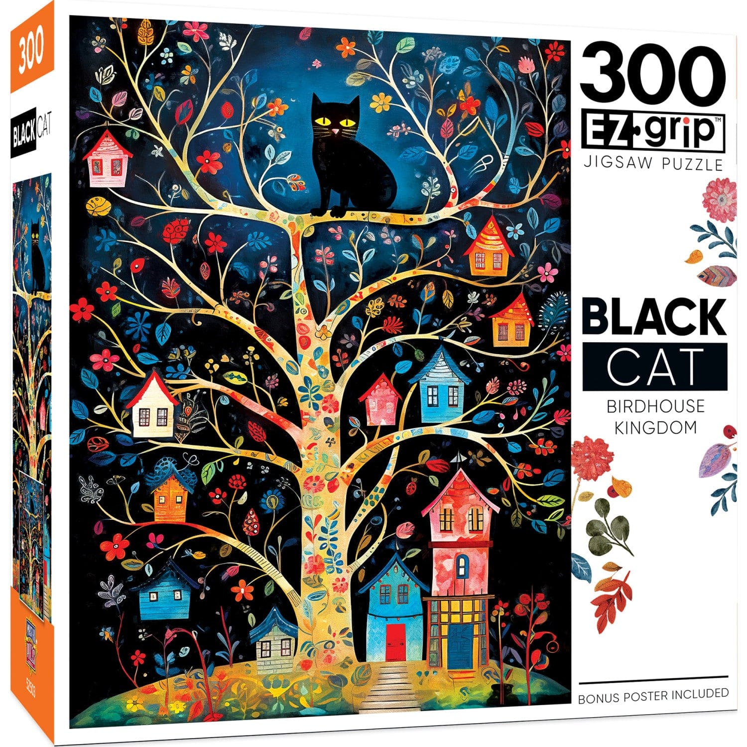 Black Cats - Birdhouse Kingdom 300 Piece EZ Grip Jigsaw Puzzle