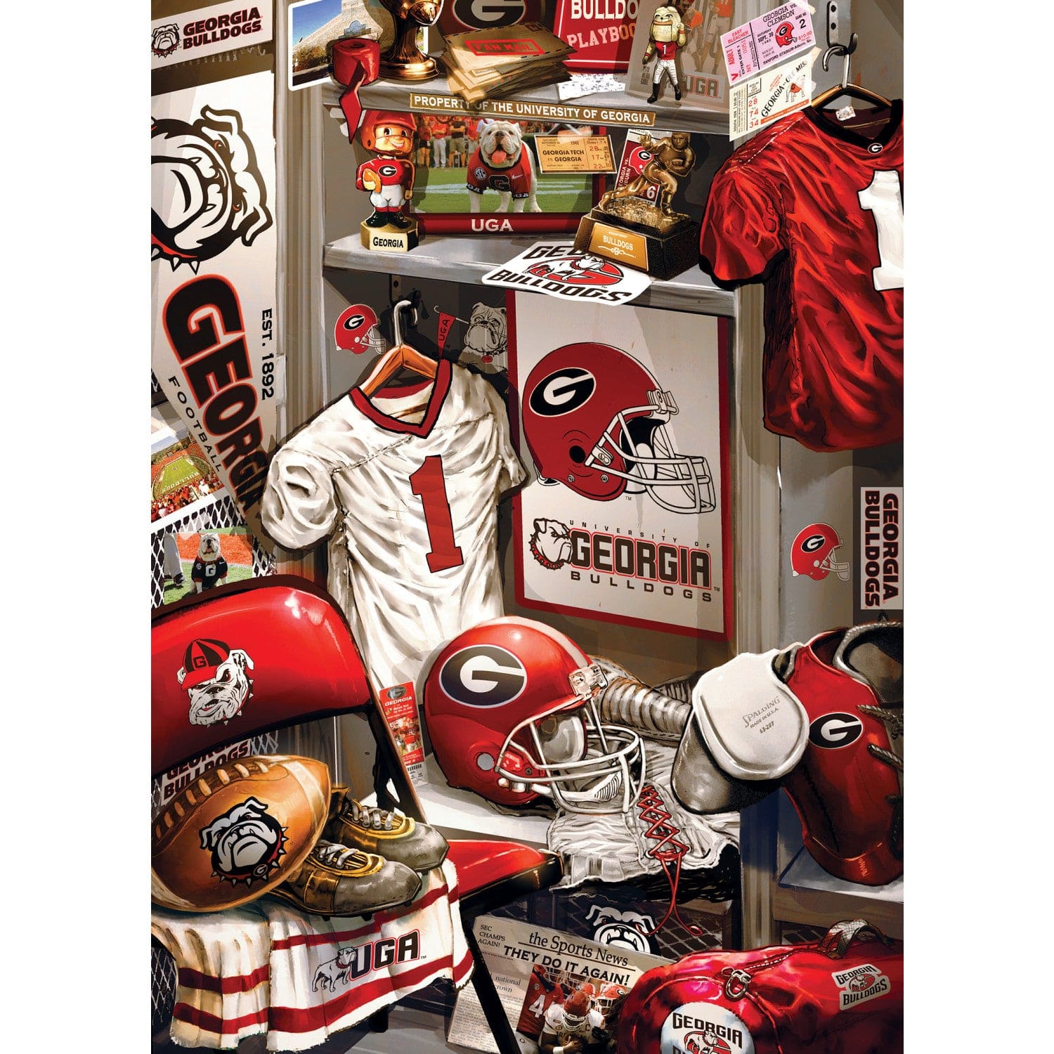 Georgia Bulldogs NCAA Locker Room 500pc Puzzle