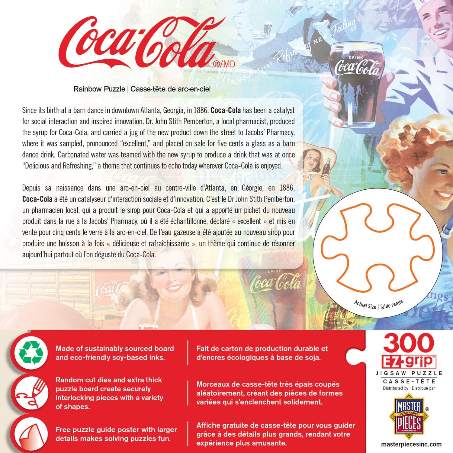 Coca-Cola - Rainbow 300 Piece EZ Grip Jigsaw Puzzle