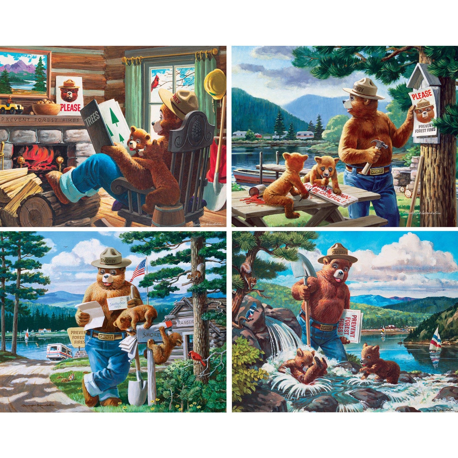 Smokey Bear - 4 Pack 100 Piece Puzzles