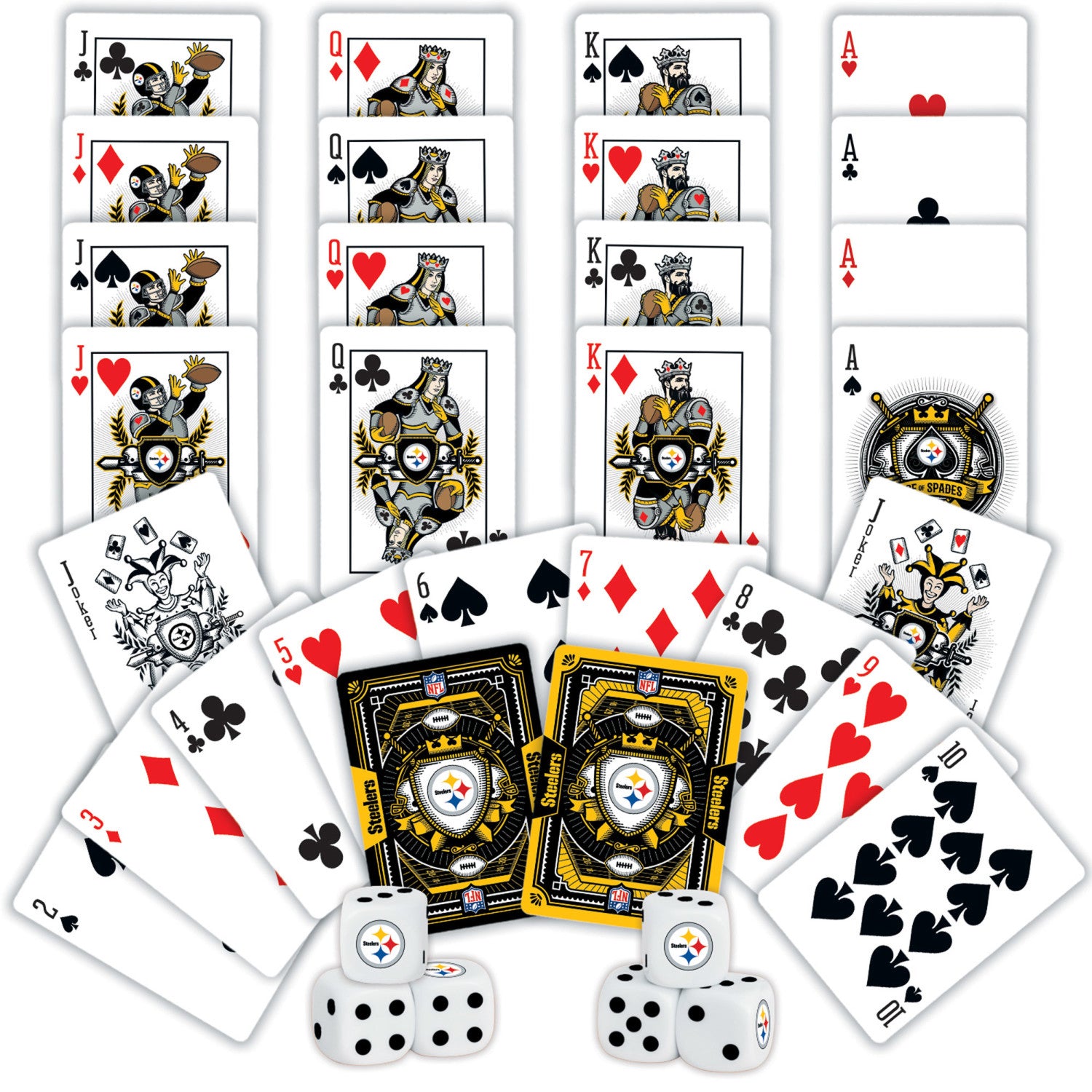 Pittsburgh Steelers NFL 2-pack Playing Cards & Dice Set