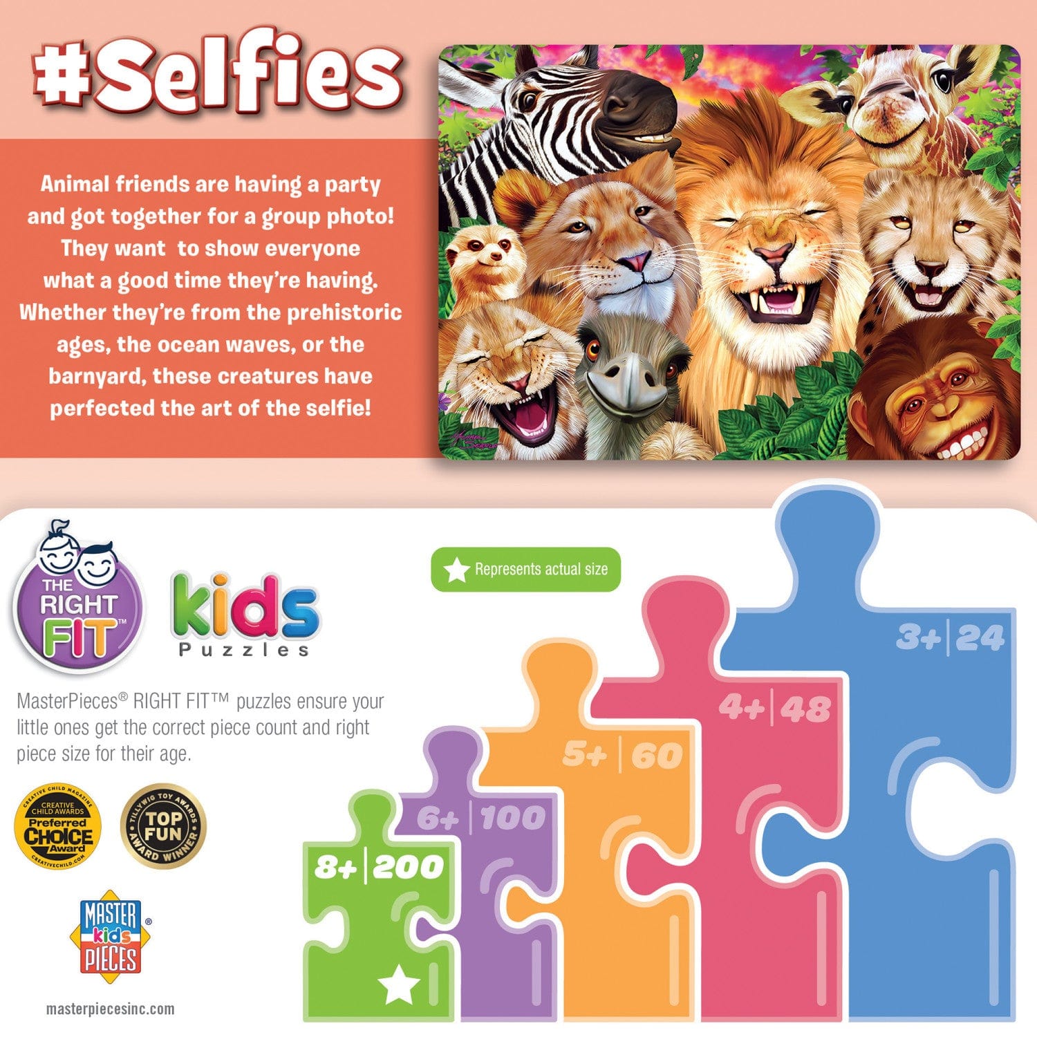 Selfies - Safari Sillies 200 Piece Jigsaw Puzzle