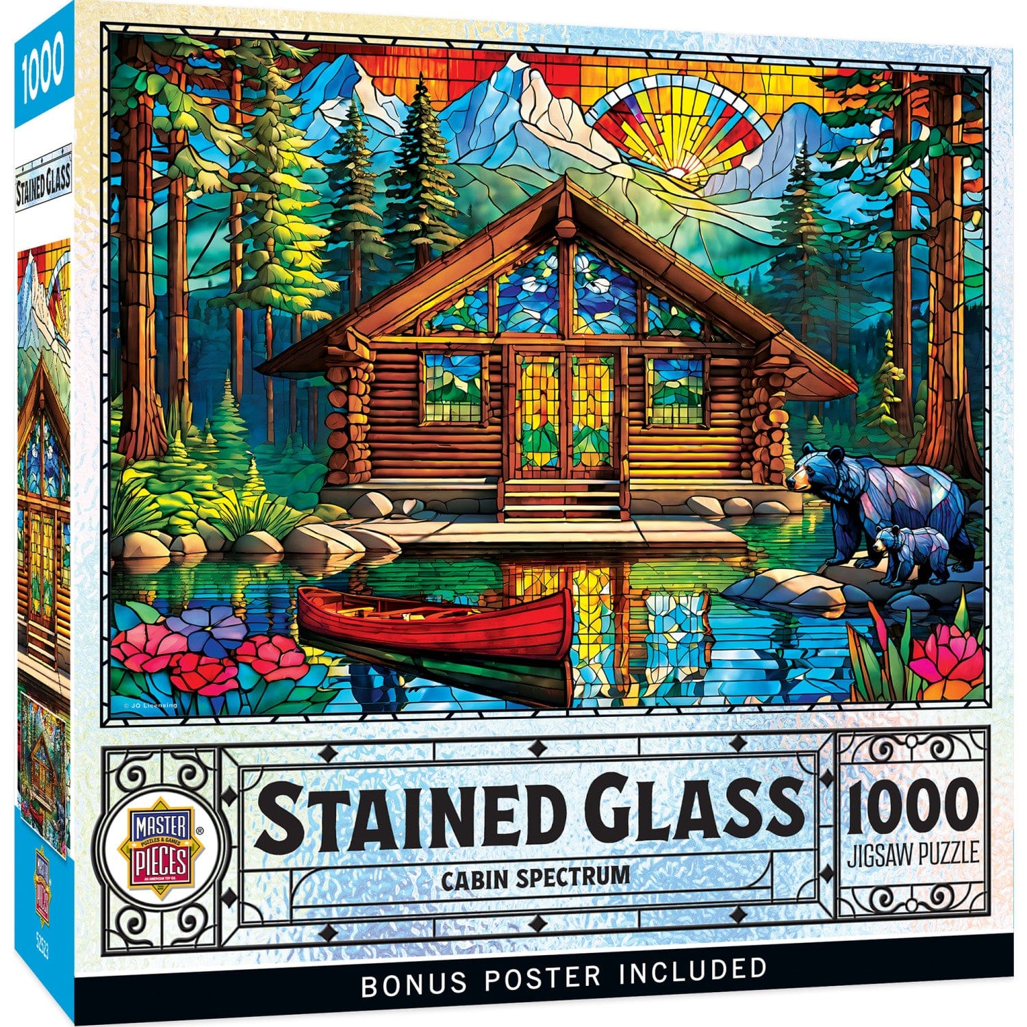 Stained Glass - Cabin Spectrum 1000 Piece Jigsaw Puzzle