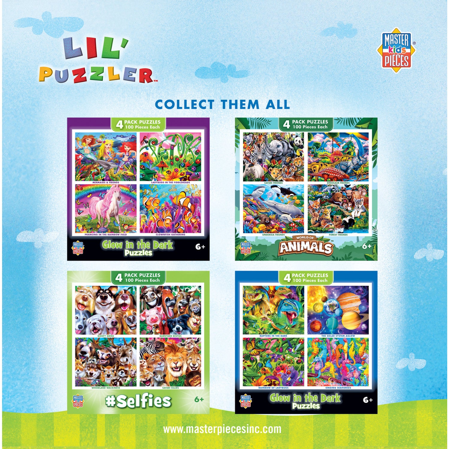 Clifford 4 Pack - 100 Piece Kids Puzzle  MasterPieces – MasterPieces Puzzle  Company INC