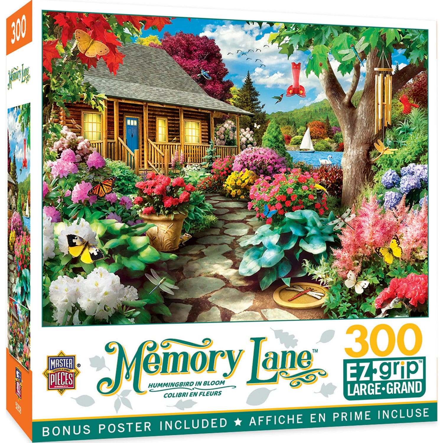 Memory Lane - Hummingbird in Bloom 300 Piece EZ Grip Jigsaw Puzzle