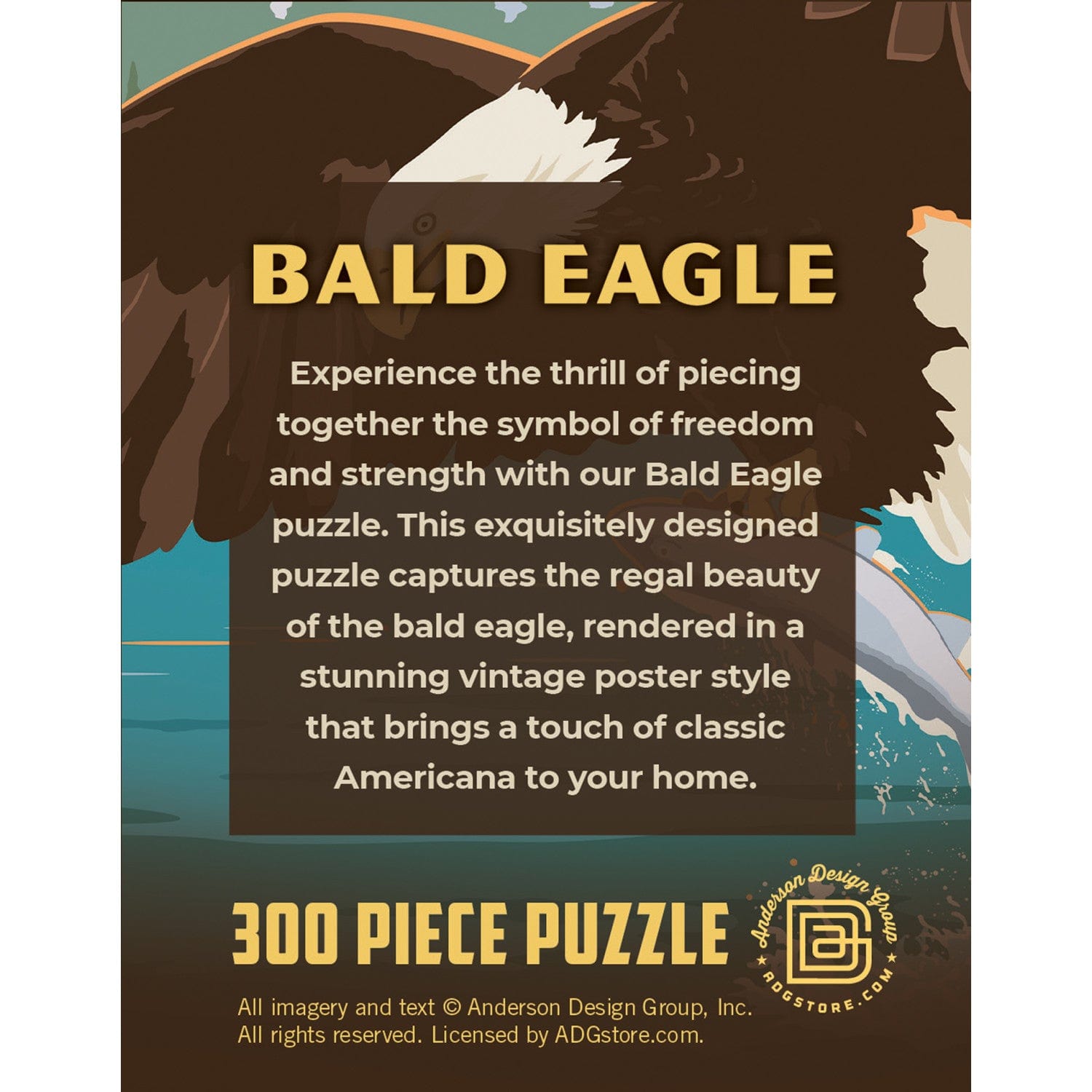 Puzzle Pod - Bald Eagle 300 Piece Puzzle