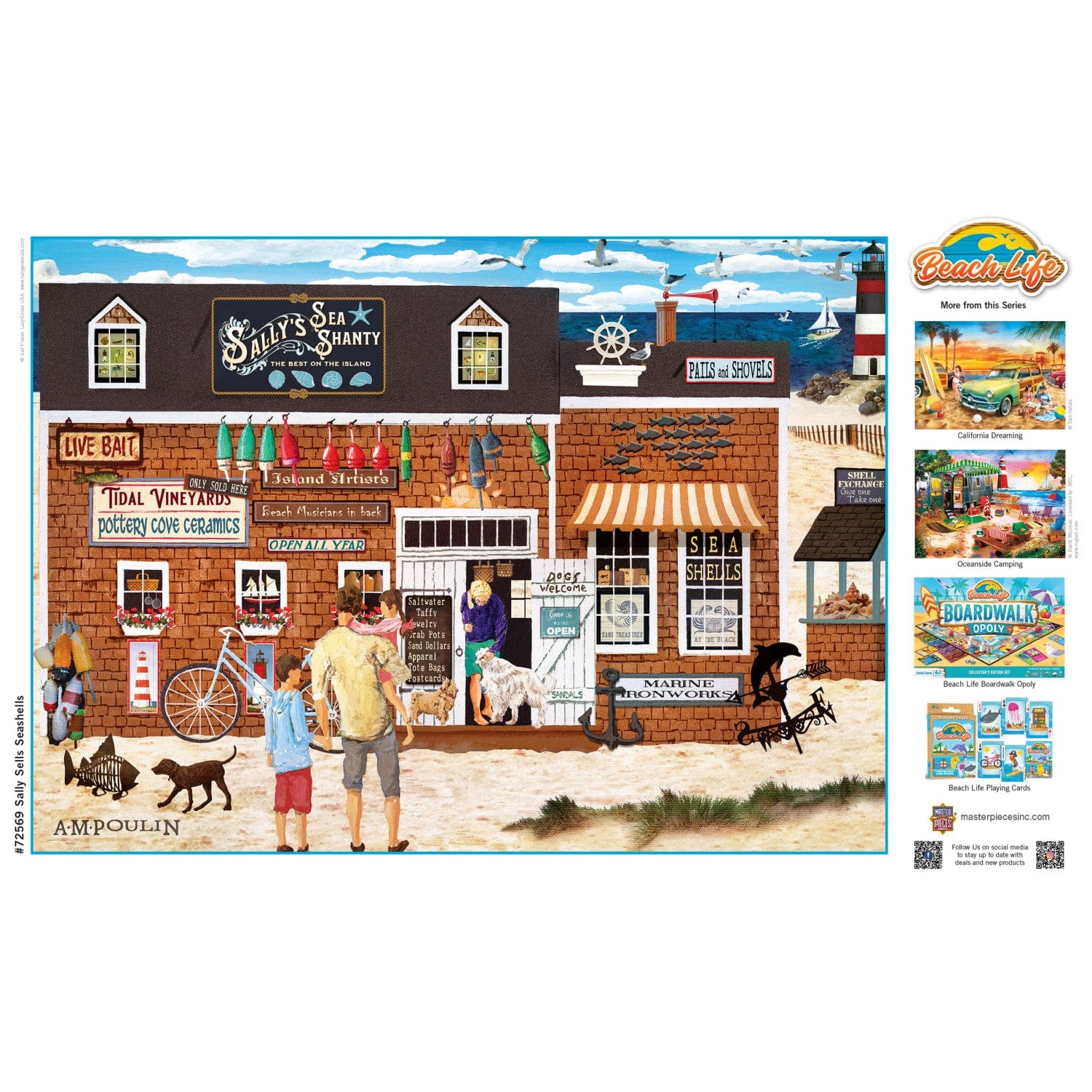 Beach Life - Sally Sells Seashells 1000 Piece Jigsaw Puzzle