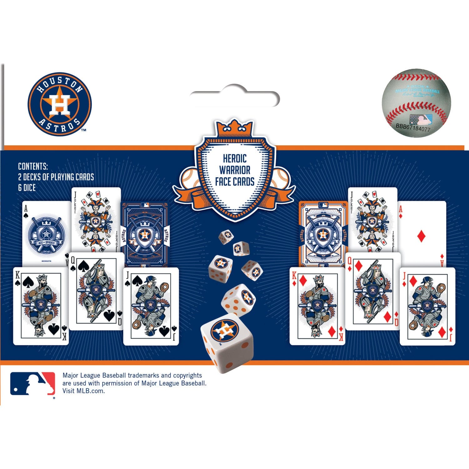 Houston Astros MLB 2-pack Playing Cards & Dice Set