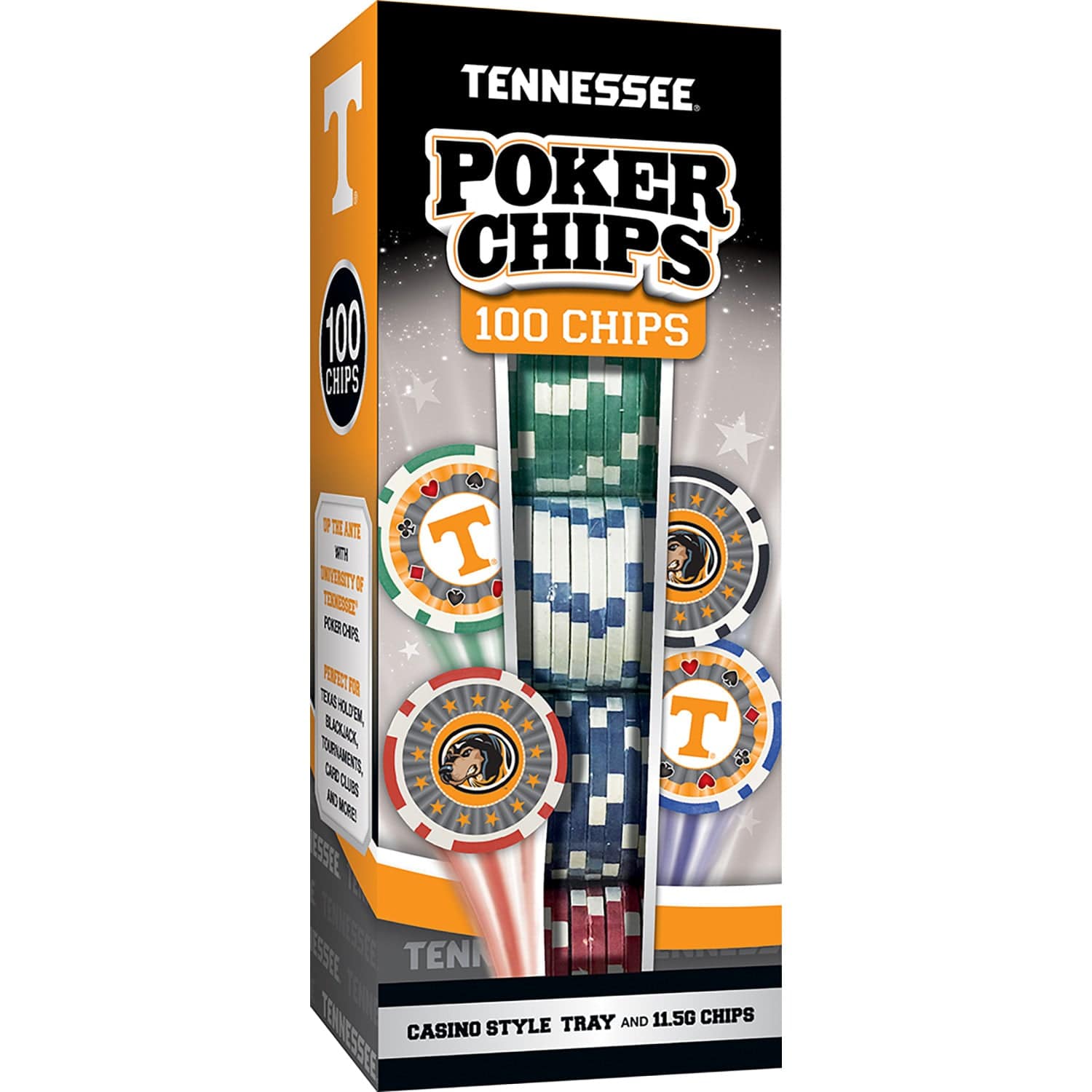 Tennessee Volunteers 100 Piece Poker Chips