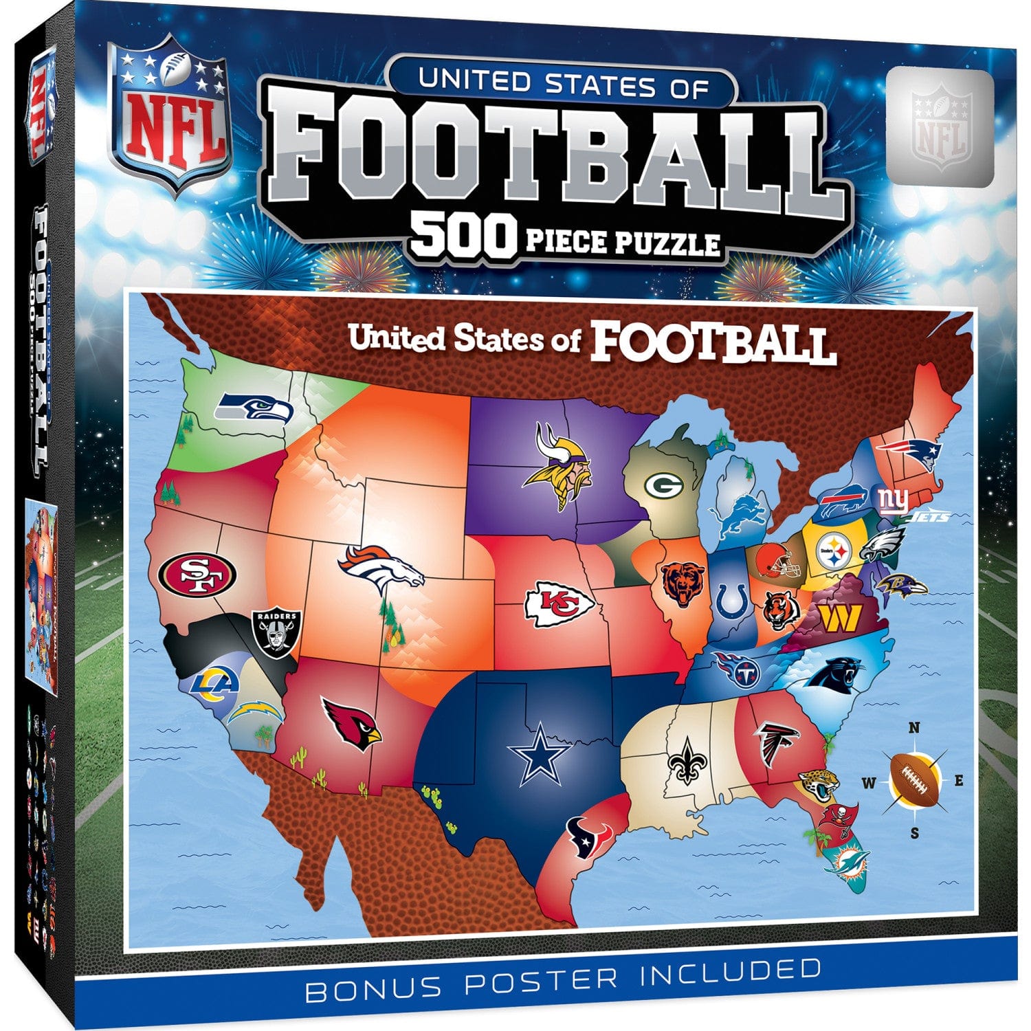 NFL League Map 500pc Puzzle