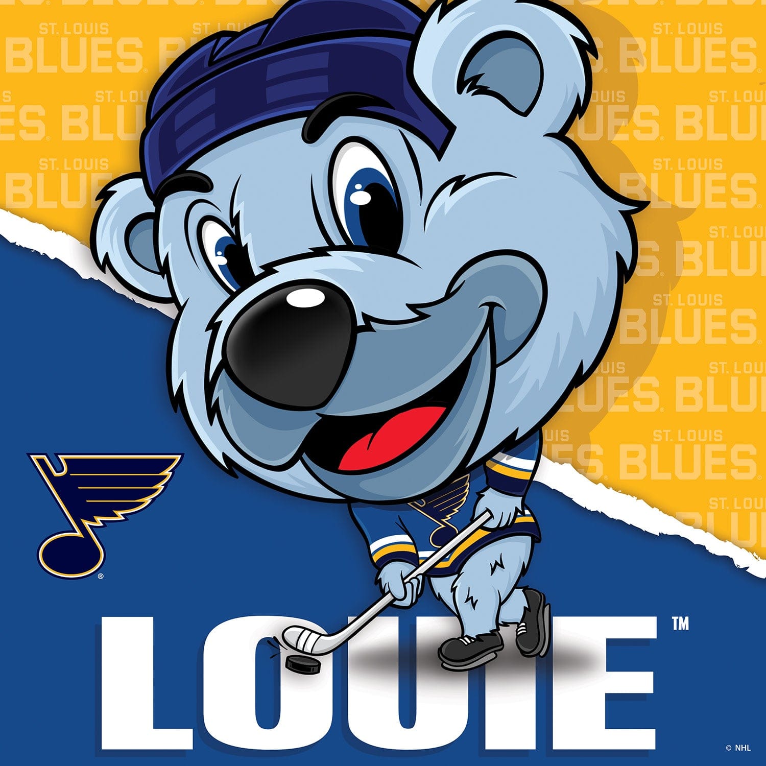 St. Louis Blues NHL Mascot 100 Piece Square Puzzle