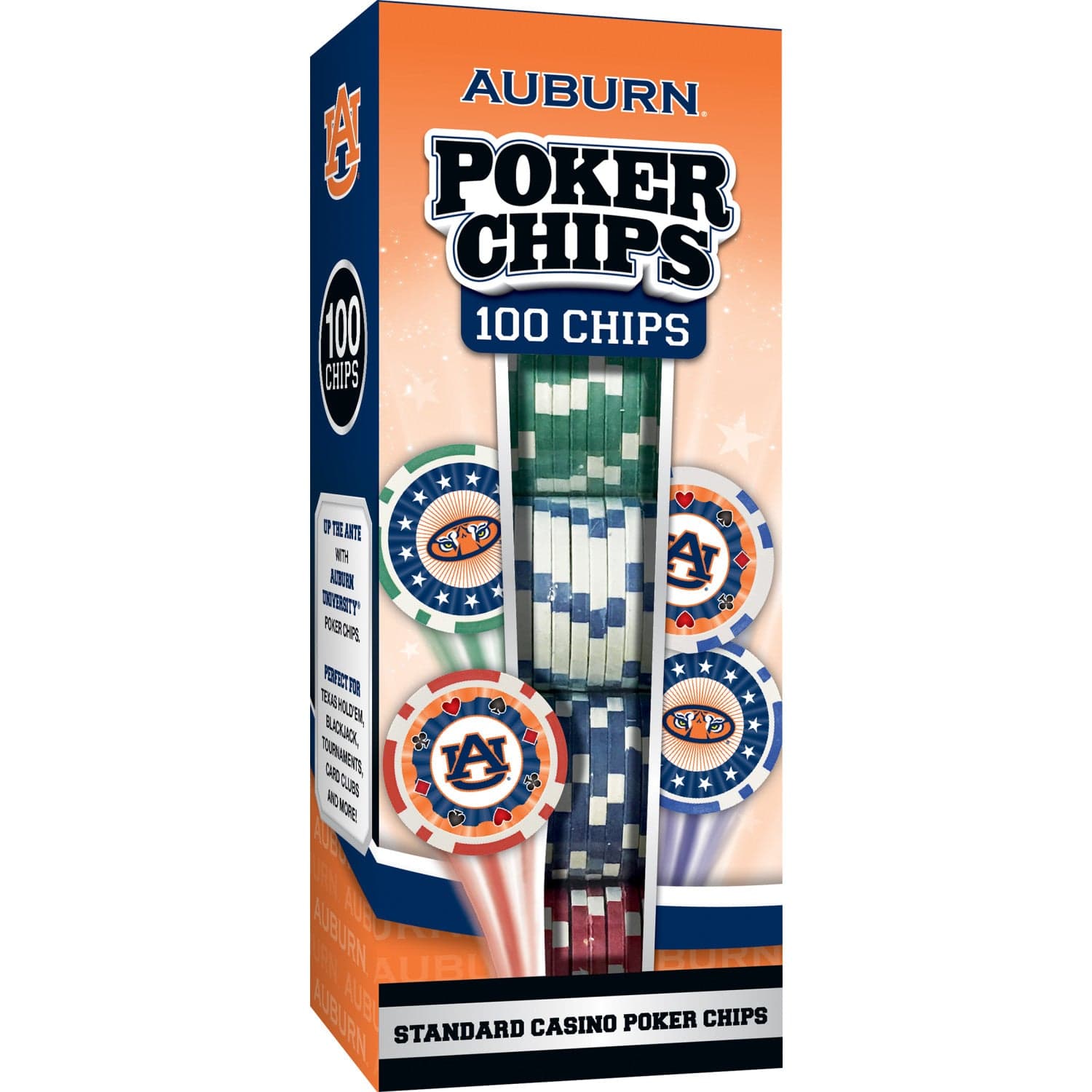 Auburn Tigers NCAA Poker Chips 100pc