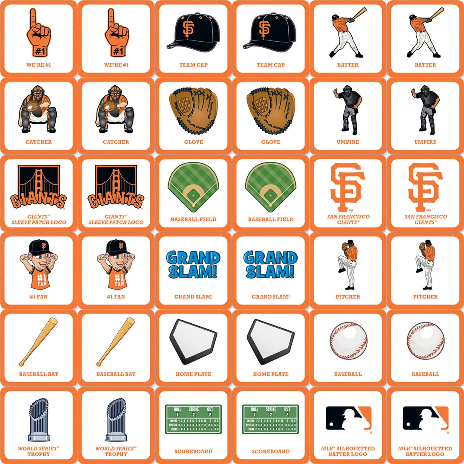 San Francisco Giants MLB Matching Game