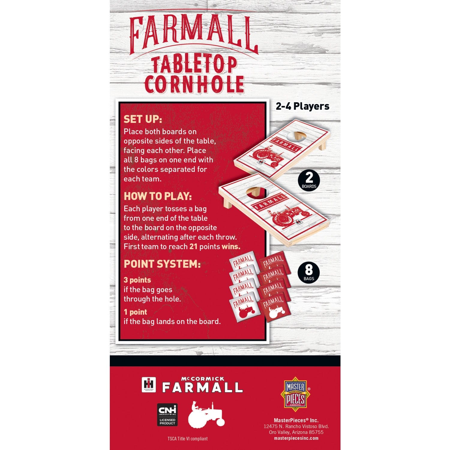 Farmall Tabletop Cornhole Game