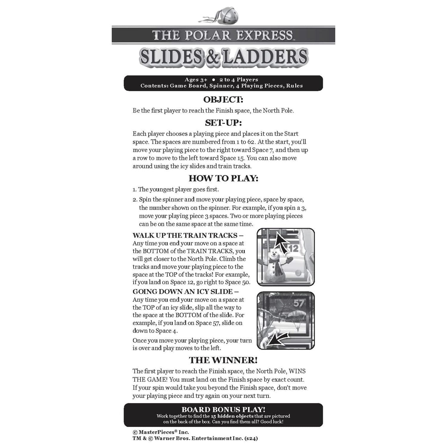 The Polar Express - Slides and Ladders Board Game