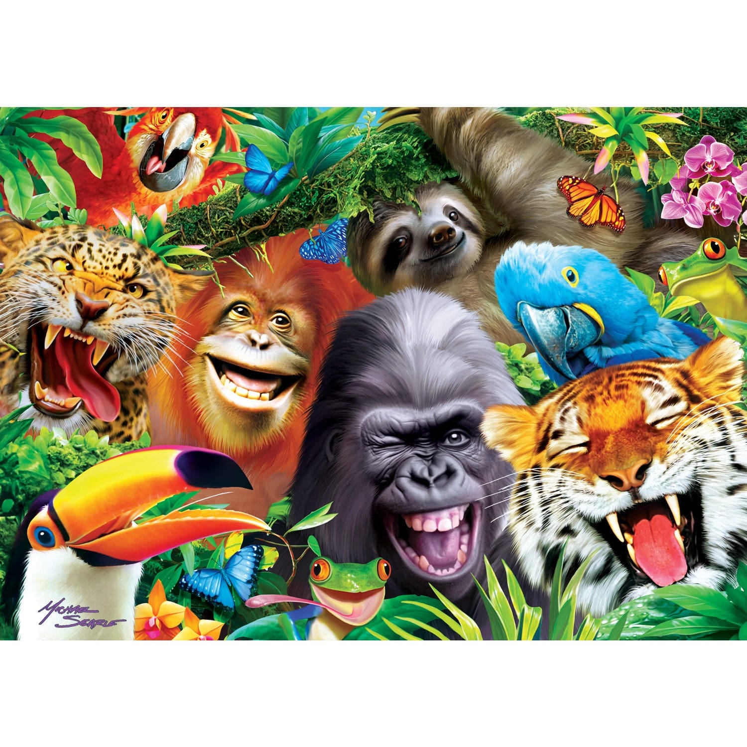 Selfies - Rainforest Rascals 500 Piece Puzzle