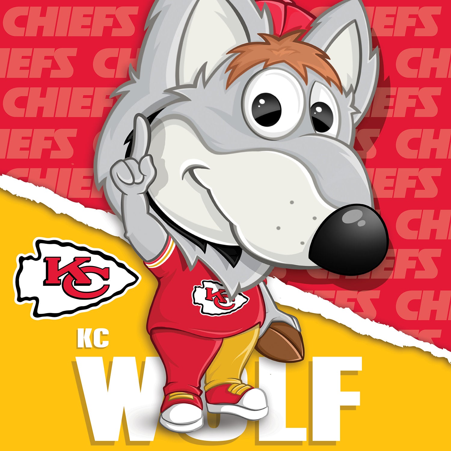 Kansas City Chiefs NFL Mascot 100 Piece Square Puzzle