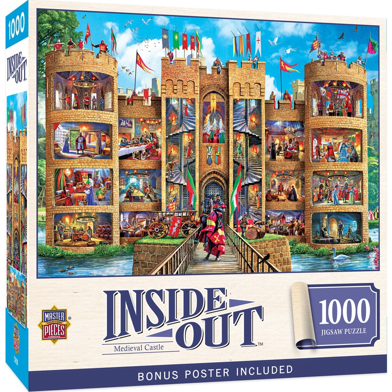 Inside Out - Medieval Castle 1000 Piece Jigsaw Puzzle