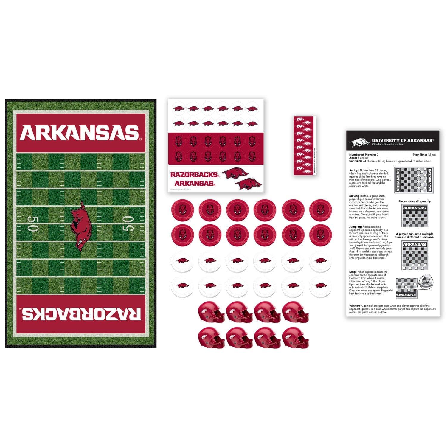 Arkansas Razorbacks NCAA Checkers