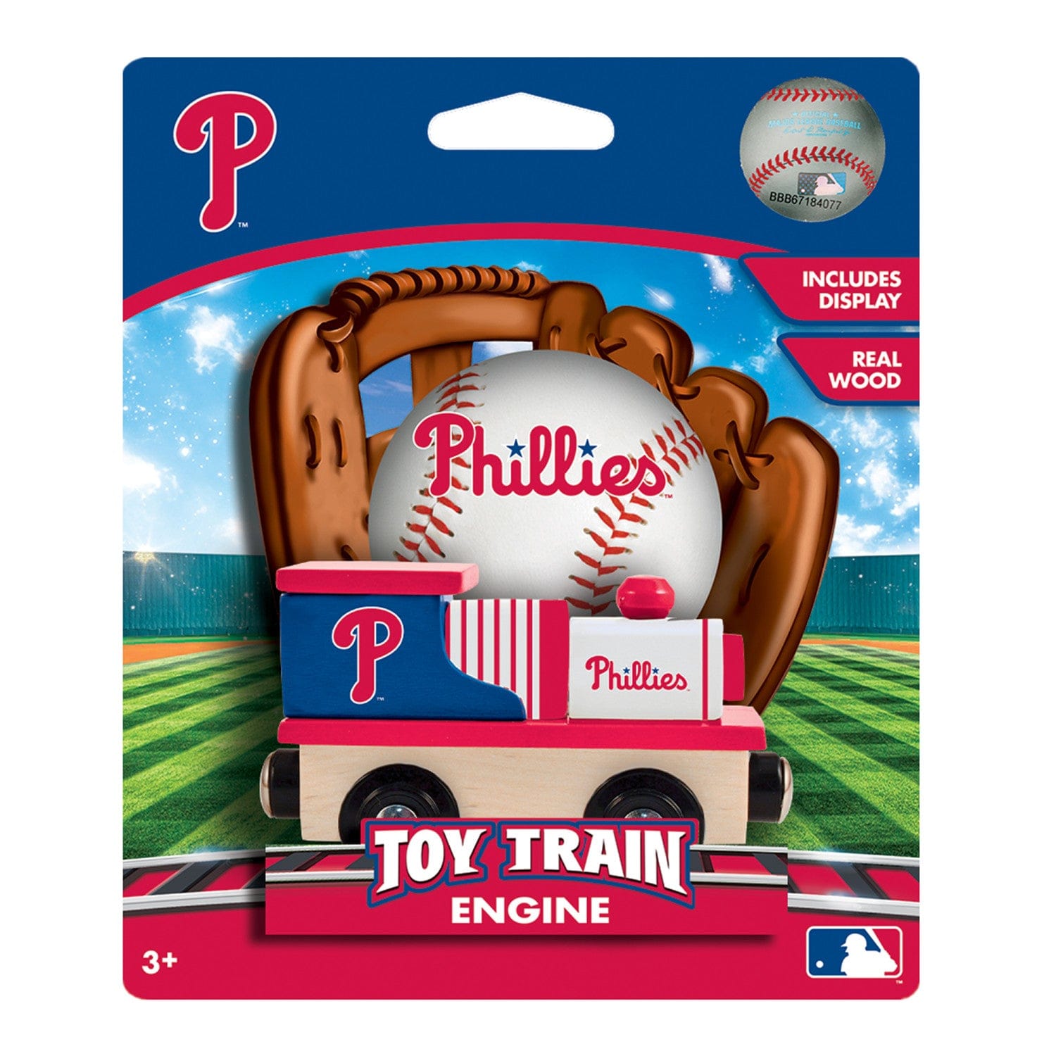 Philadelphia Phillies MLB Wood Train Engine