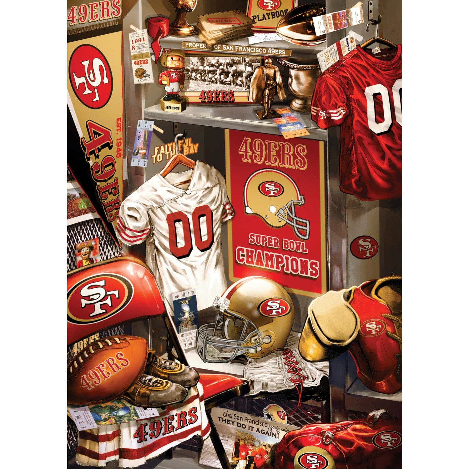 San Francisco 49ers NFL Locker Room 500pc Puzzle