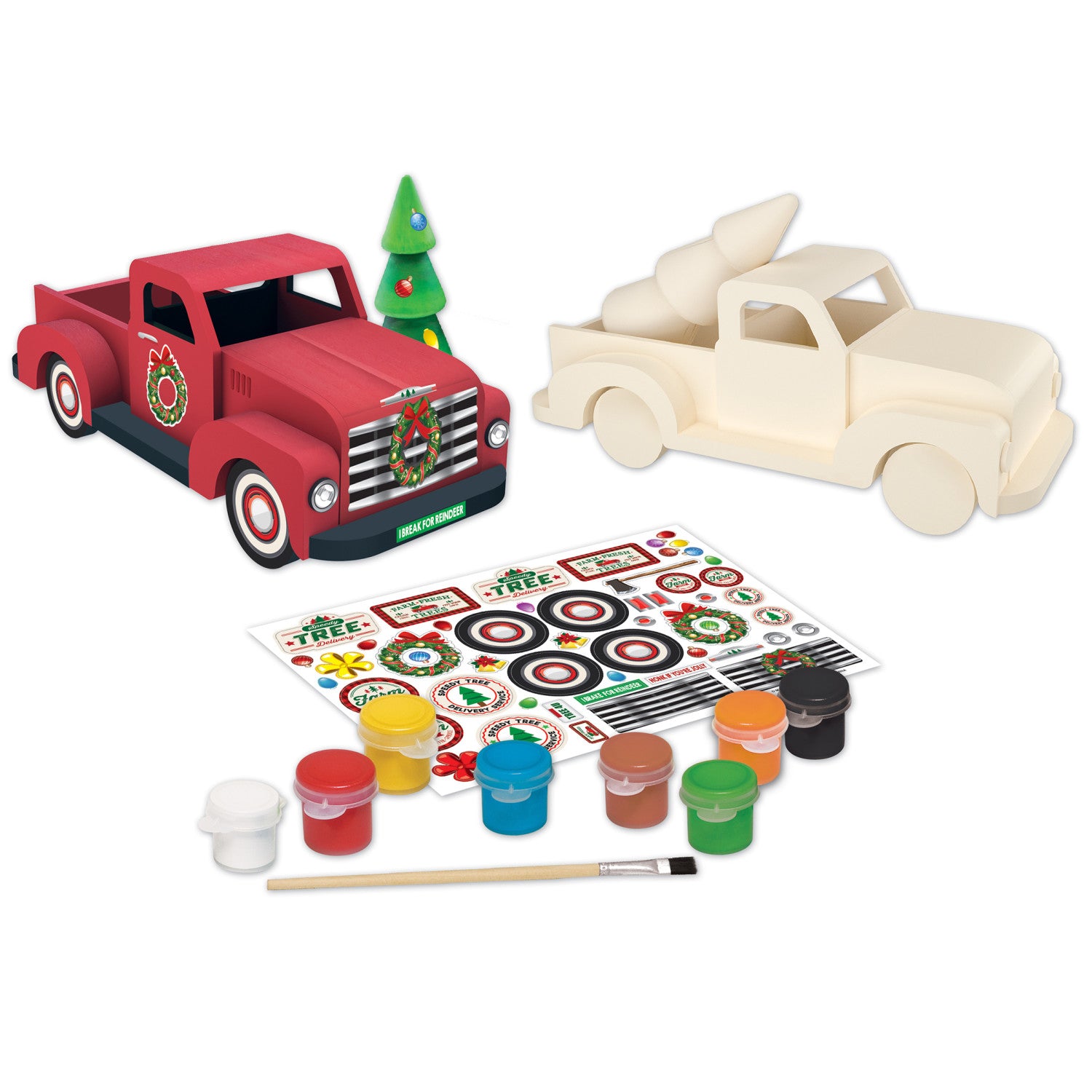 Holiday Truck - Holiday Wood Paint Set