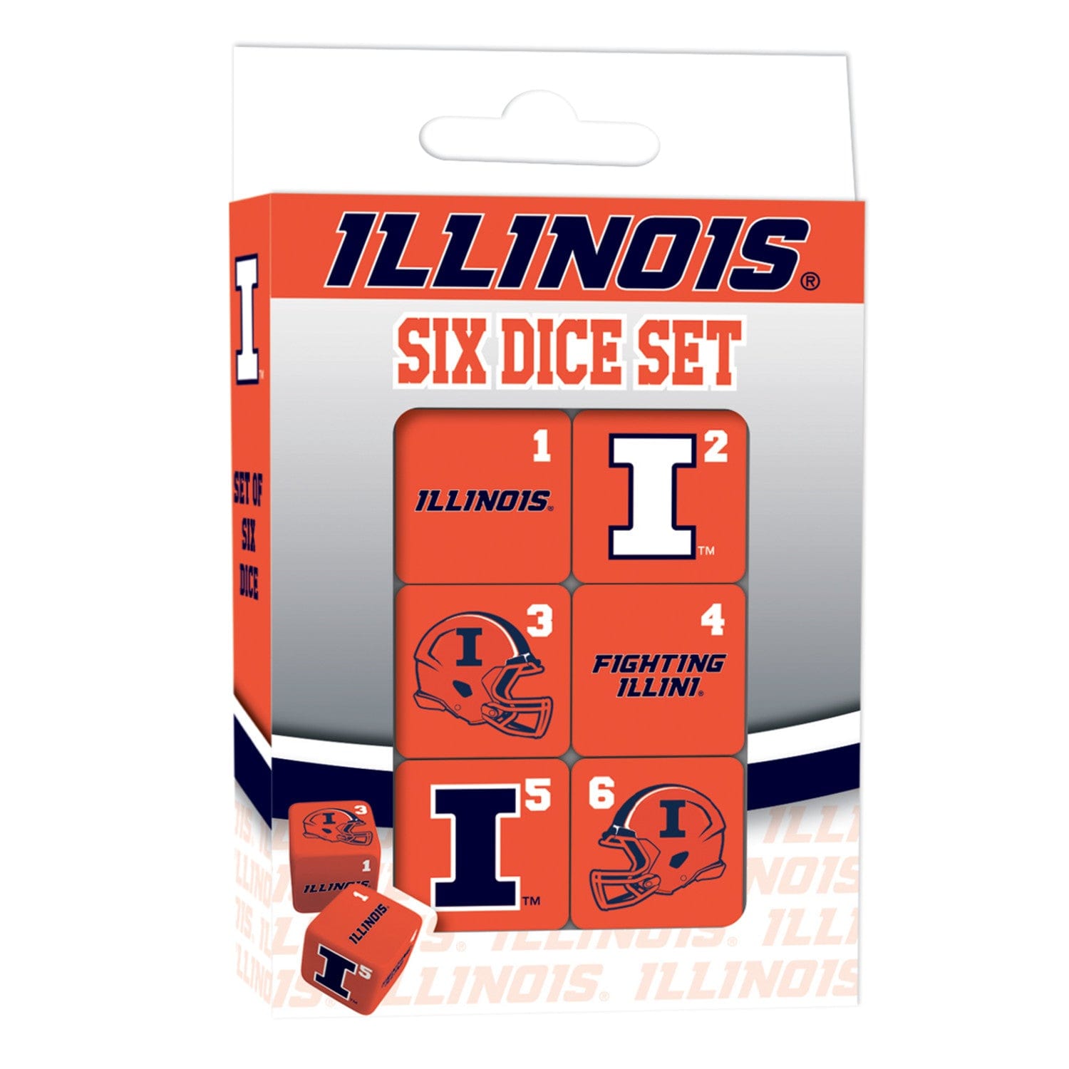 Illinois Fighting Illini NCAA Dice Set